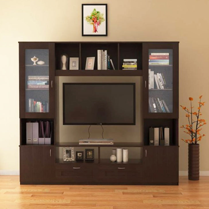 Missouri Engineered Wood Wall Unit in Dark Walnut Colour