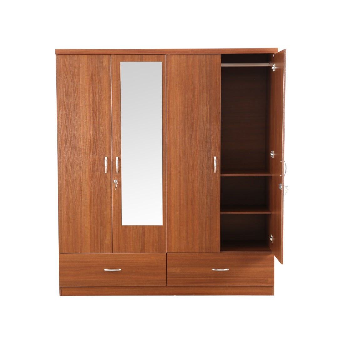 Ultima 4 door wardrobe in Walnut Colour
