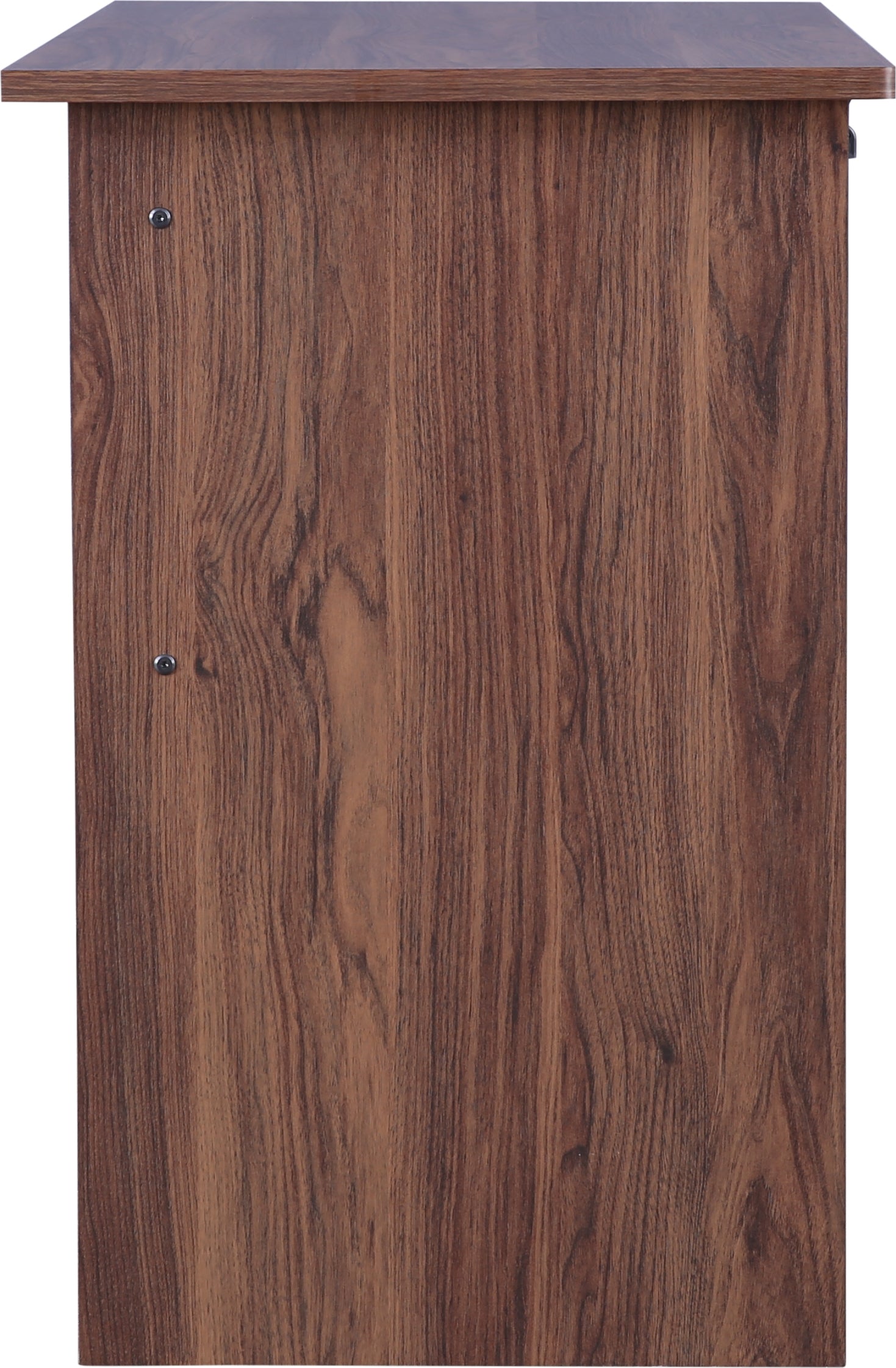Simply Study Table with Three Drawer in Dark Walnut Colour