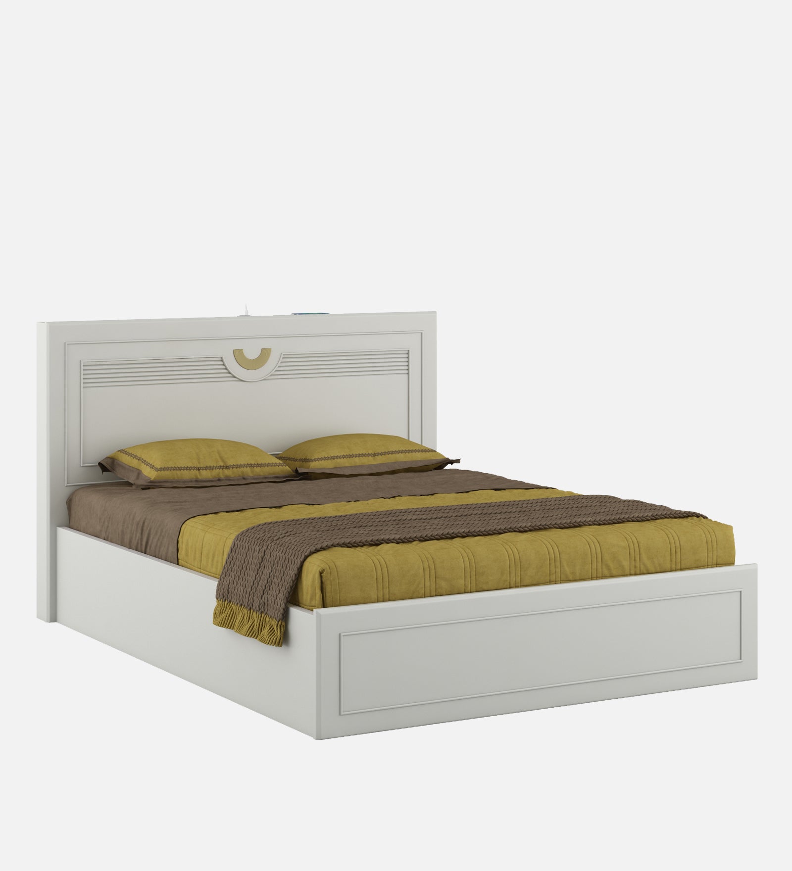 Akira Queen Bed With Full Hydraulic Storage Pumic Grey