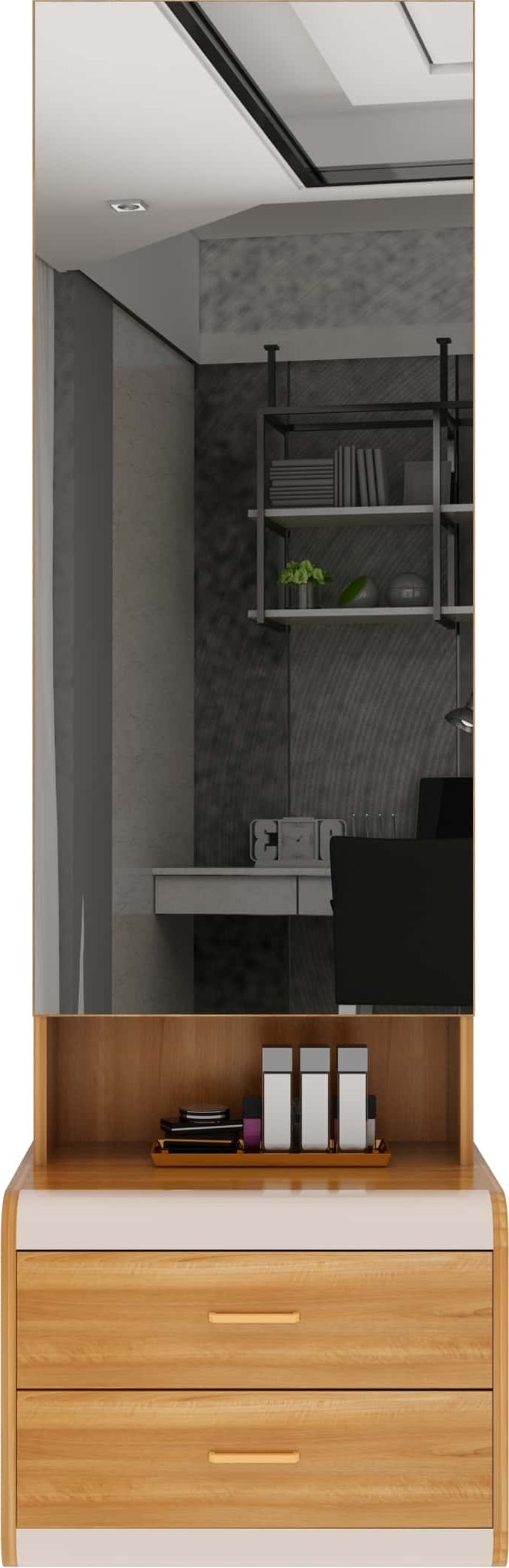 Canterbury Dressing Table with Mirror in Fortune Walnut Colour