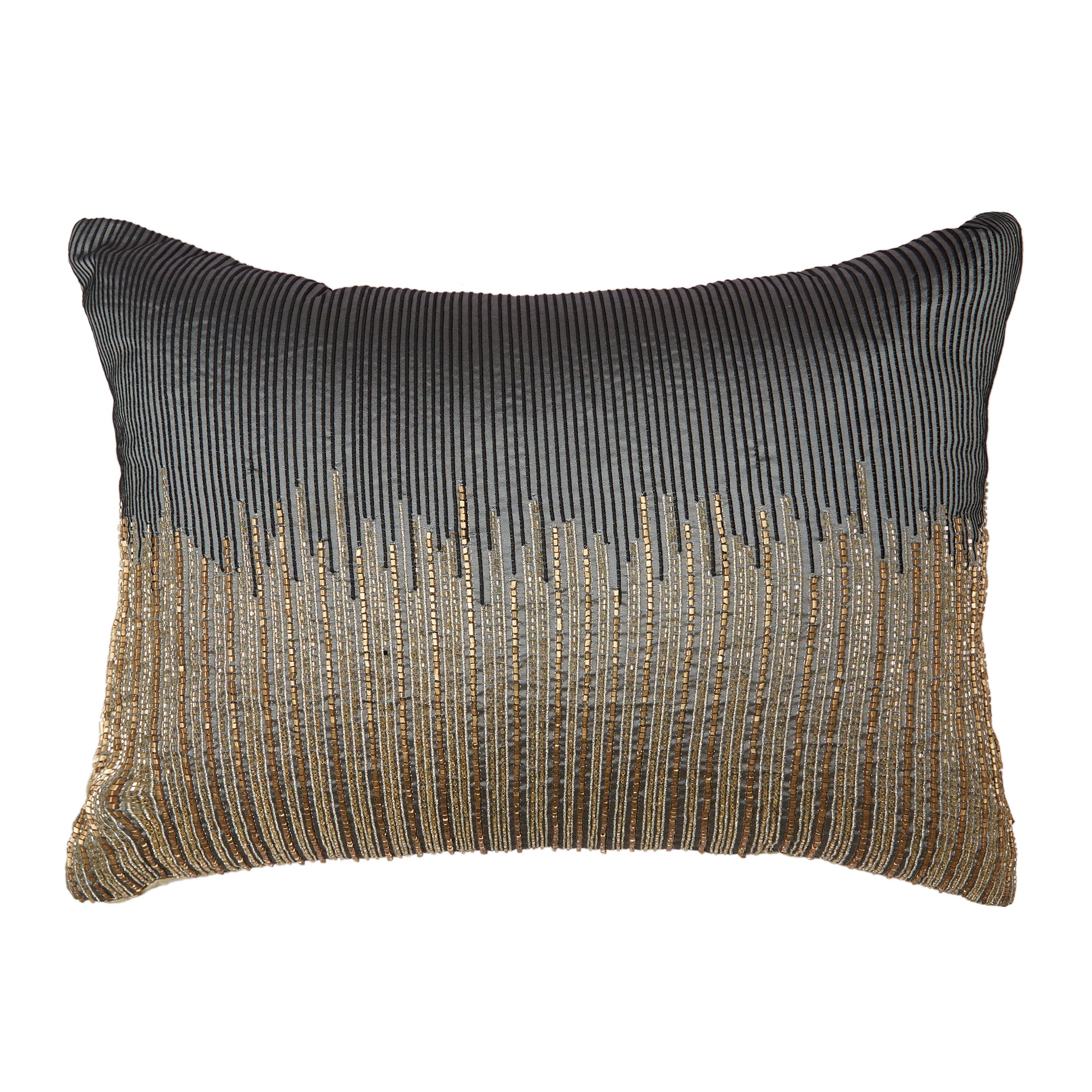 Modern Chic Polyester Cushion Cover 30x50 cm in Grey Colour