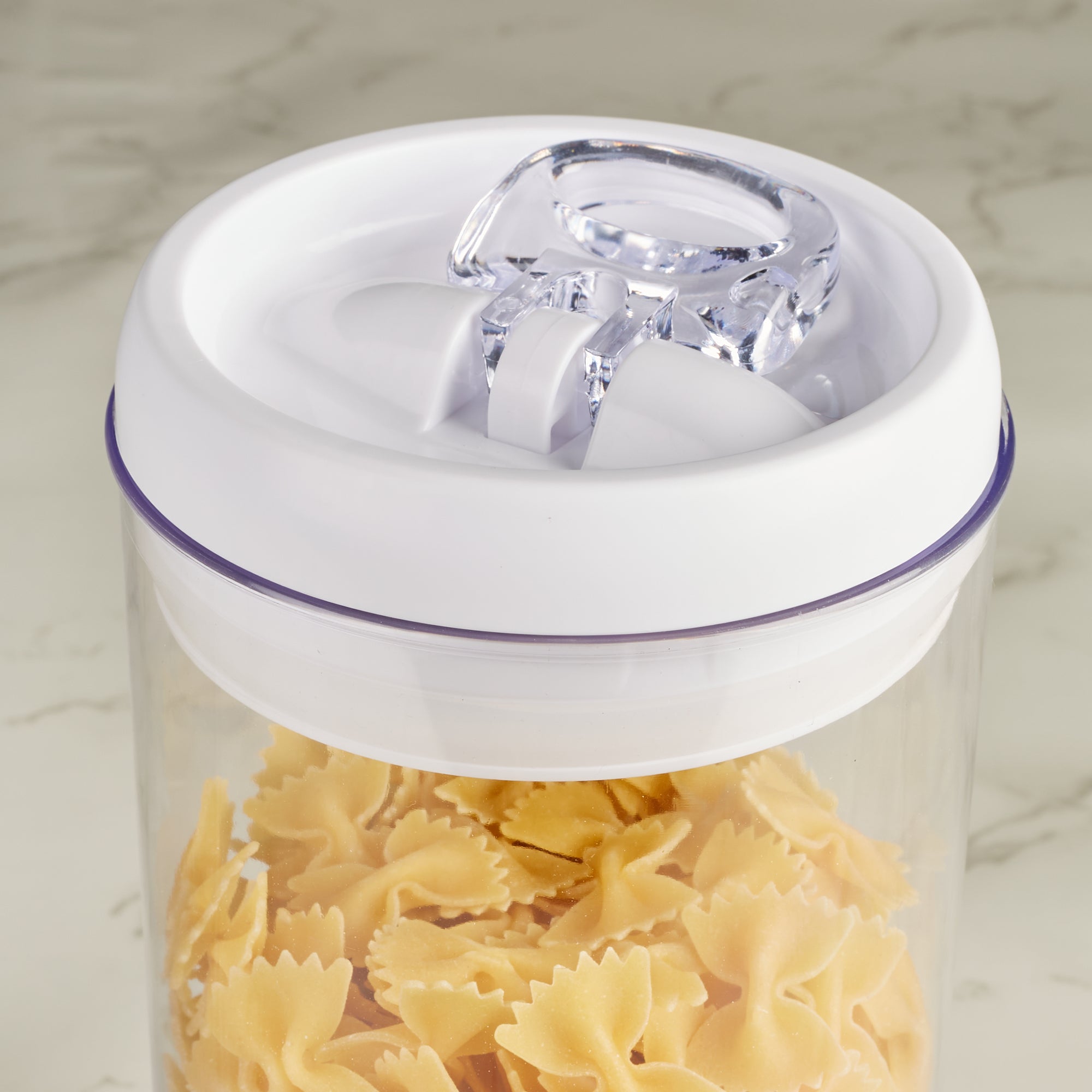 Robusto BPA Free Easy Lock Round Container 2300ml in Transparent & White Colour