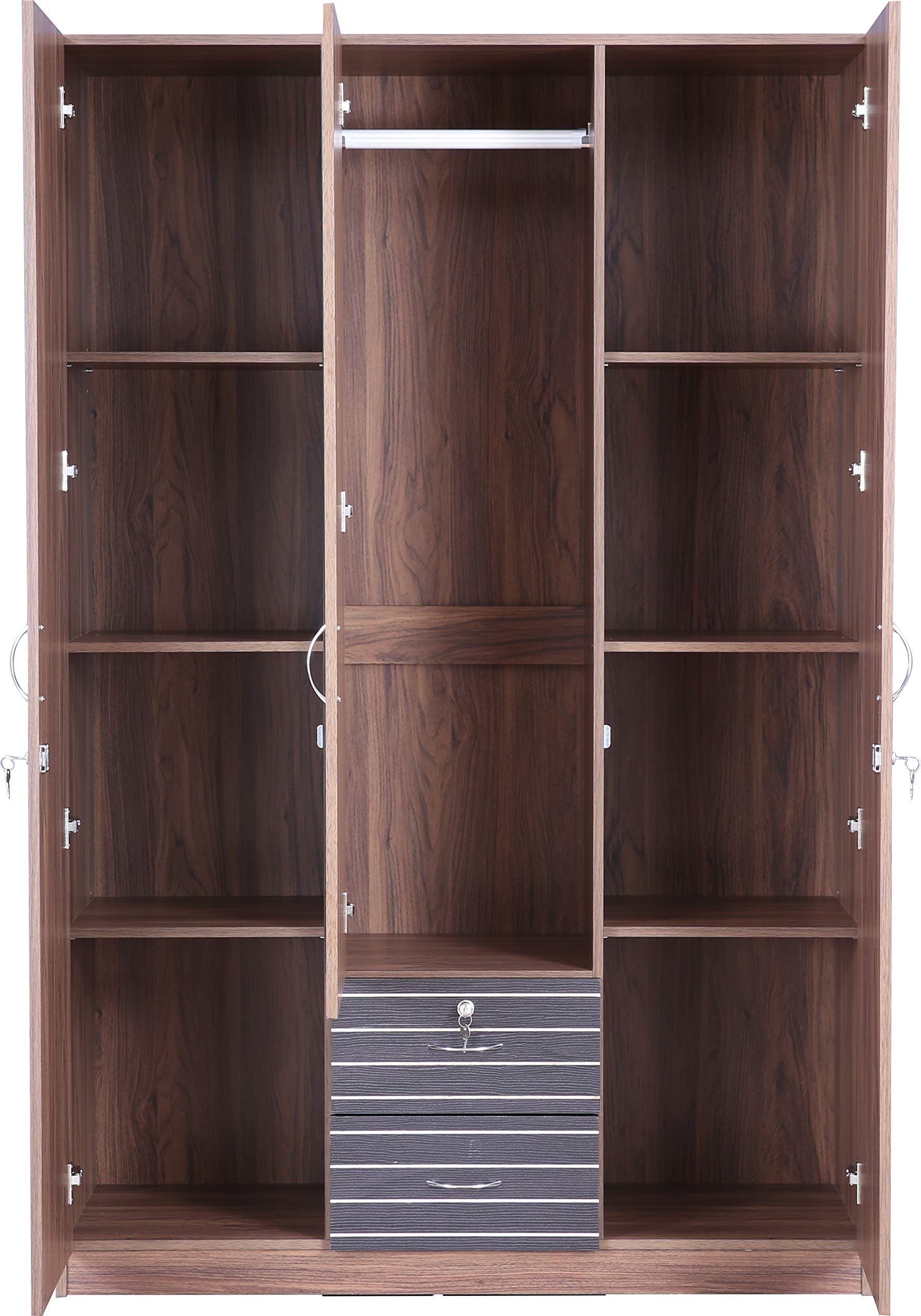 Molly Engineered Wood Three Door Wardrobe