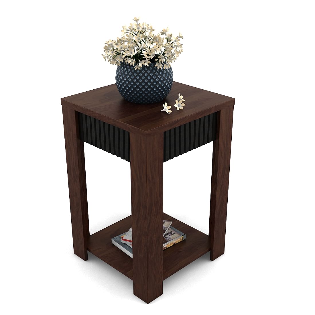 Understated Charm + (Paddington 3 + 2 Seater Sofa Set Dark Brown + Antwerp Flute Center Table & Side Table + Aravali 6 Seater Dining Set with Bench)