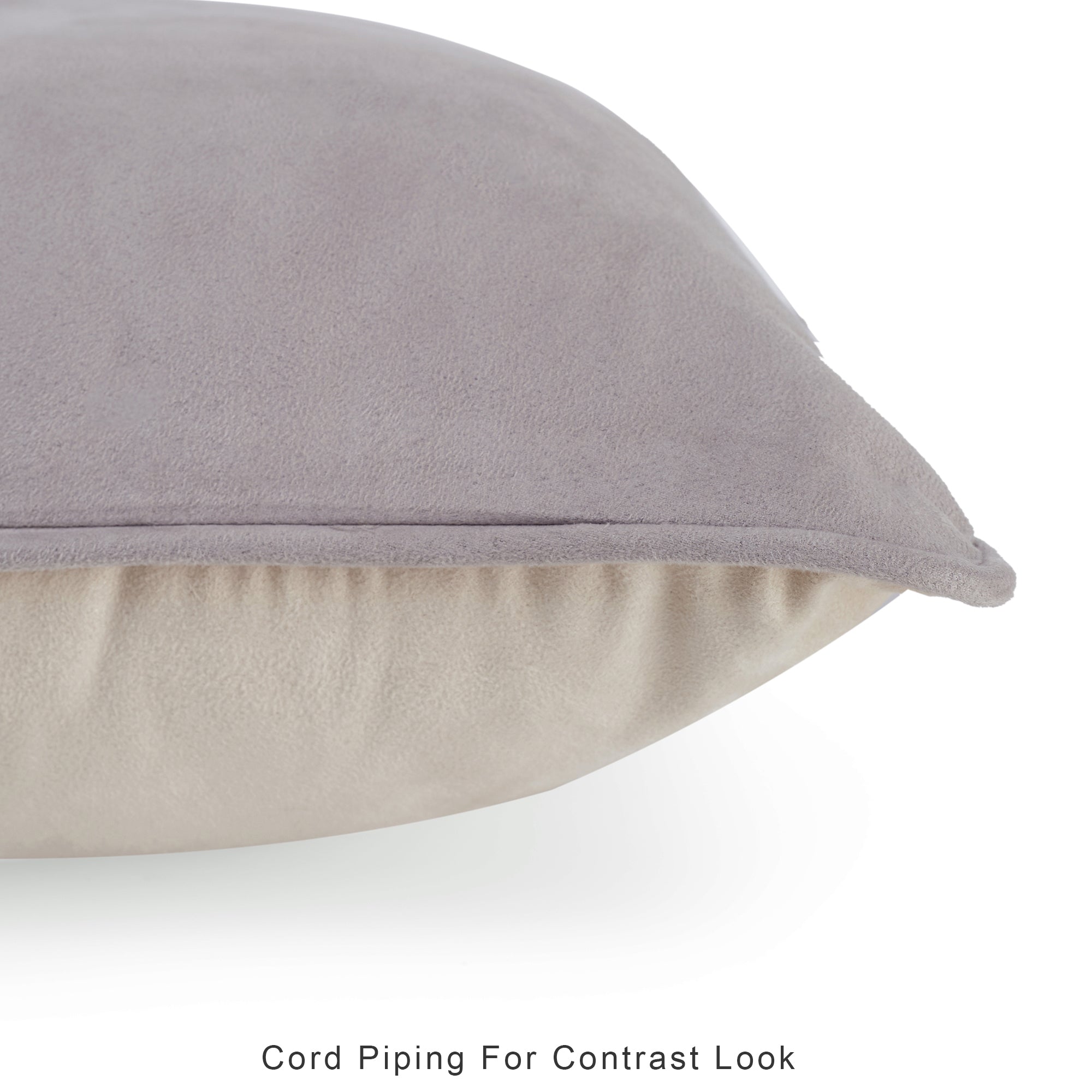 Nora Shades  Reversible Solid Cushion Cover 40X40 Cm in Grey Colour