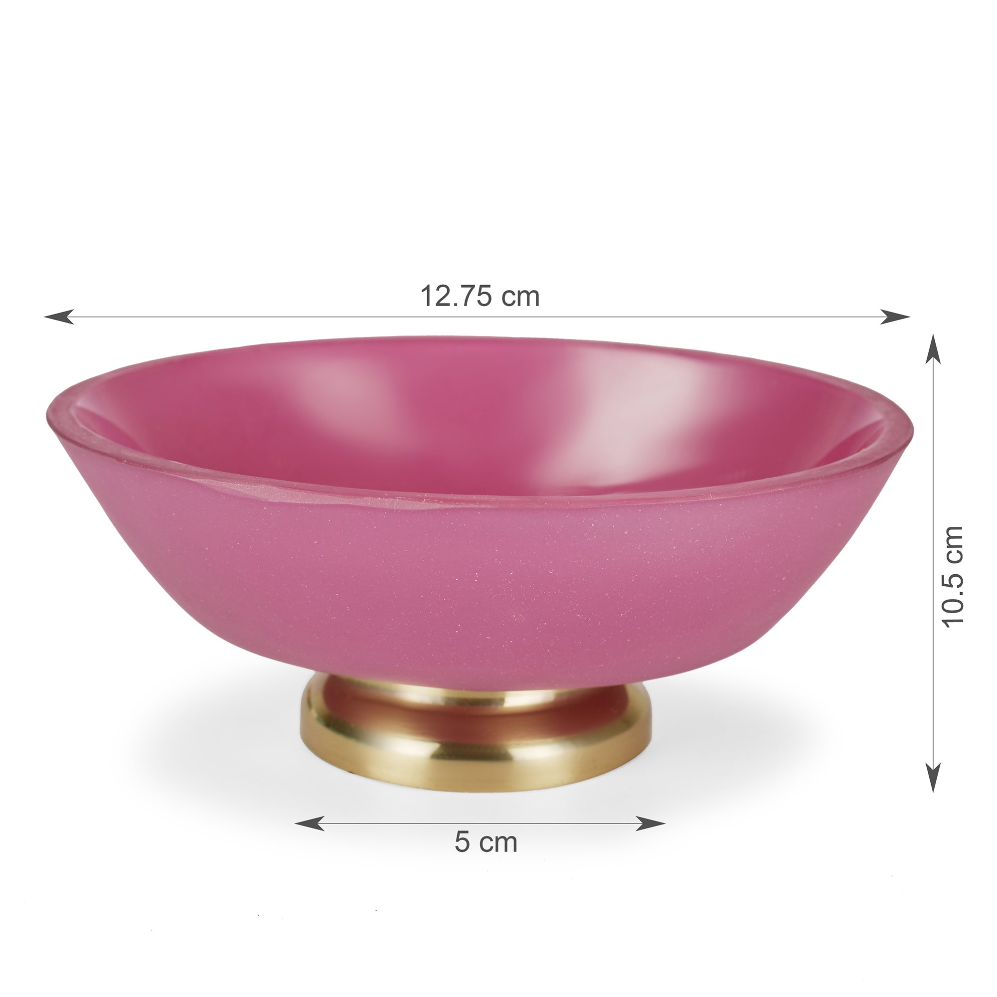 Emilia Glass Frosted Colored Soap Dish in Plum Colour