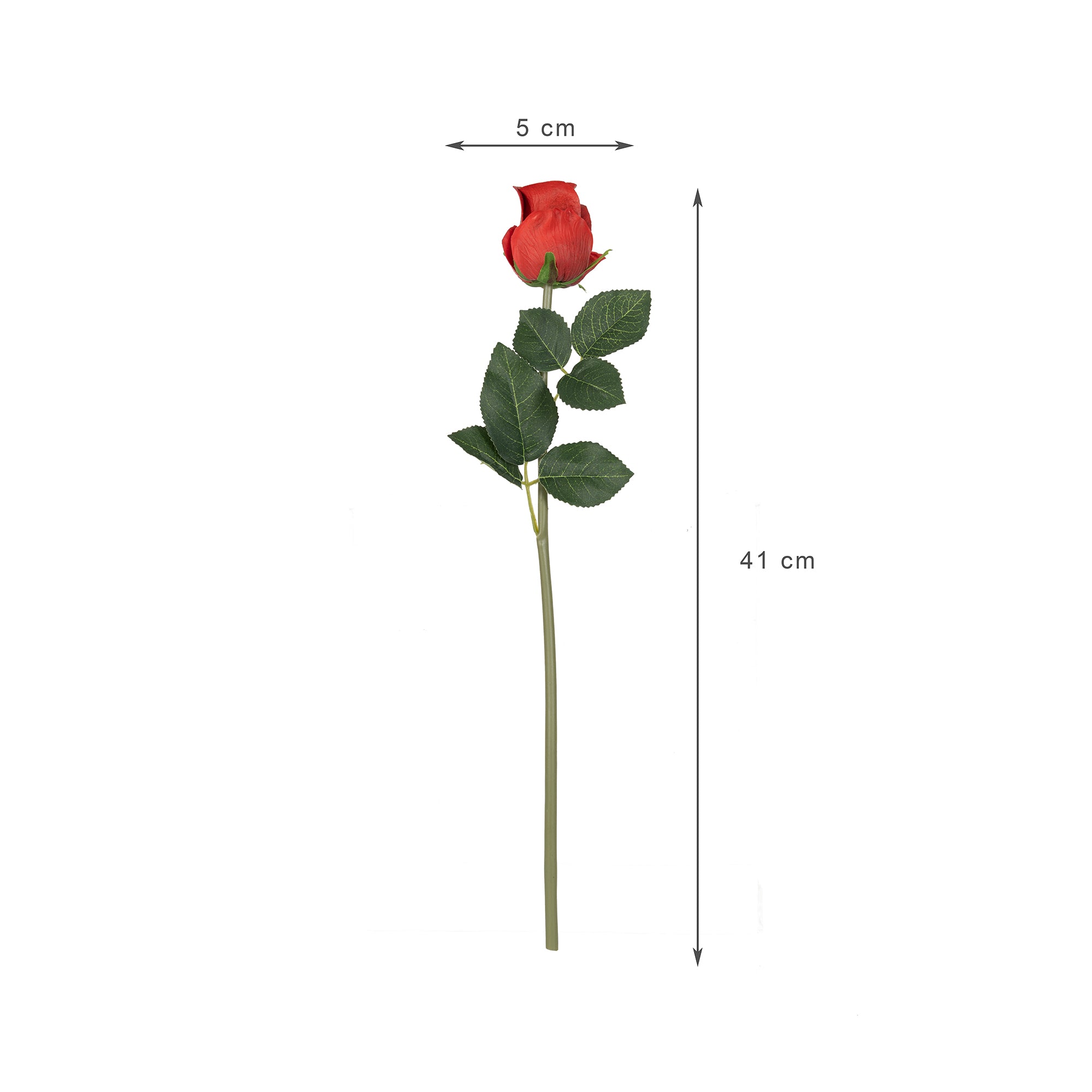 Elora  Red Rose Faux Flower 41 Cm in Red Colour