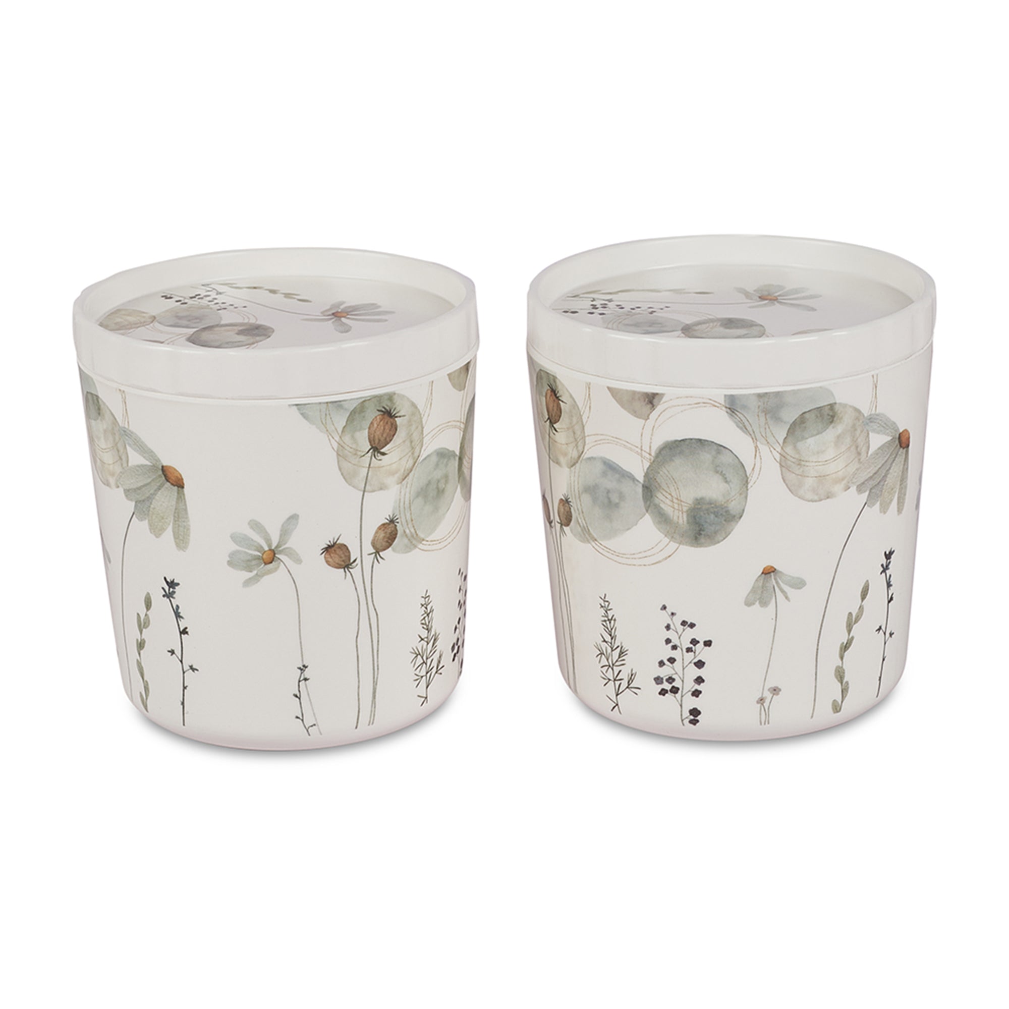 Zinnea Melamine Jar Set of 2 in Multi Colour by Servewell
