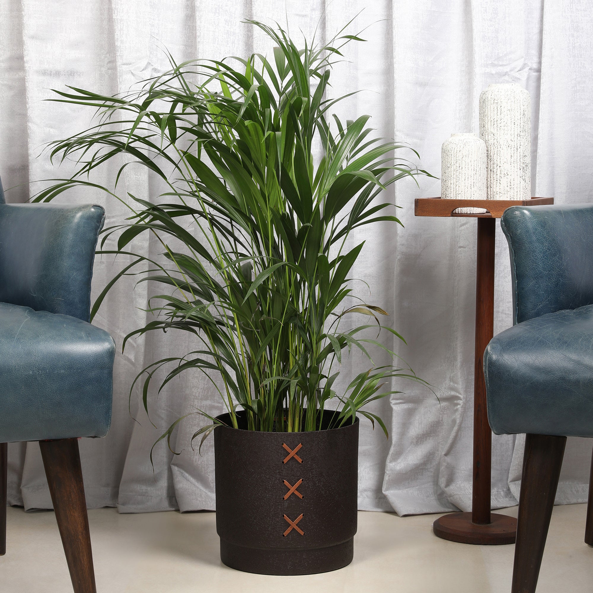 Cosmos Metal Planter 24 cm in Brown Colour