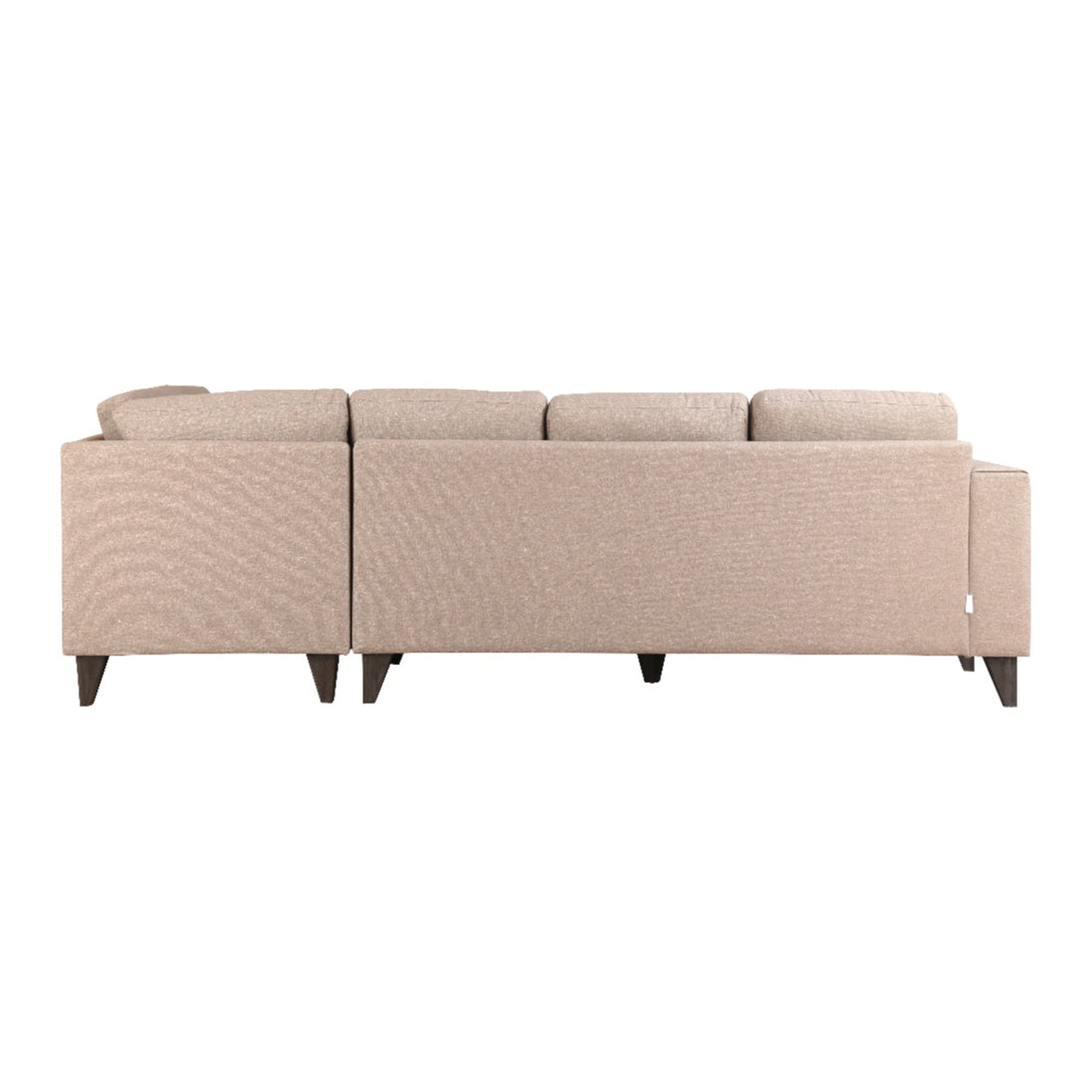 Garcia Fabric 3 Seater Sofa With Left Hand Side Lounger in Brown Colour
