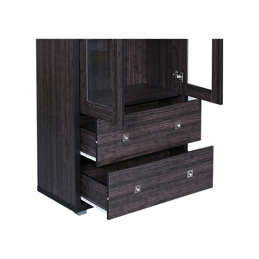 Evergreen Engineered Wood Book Shelf in Wenge Colour