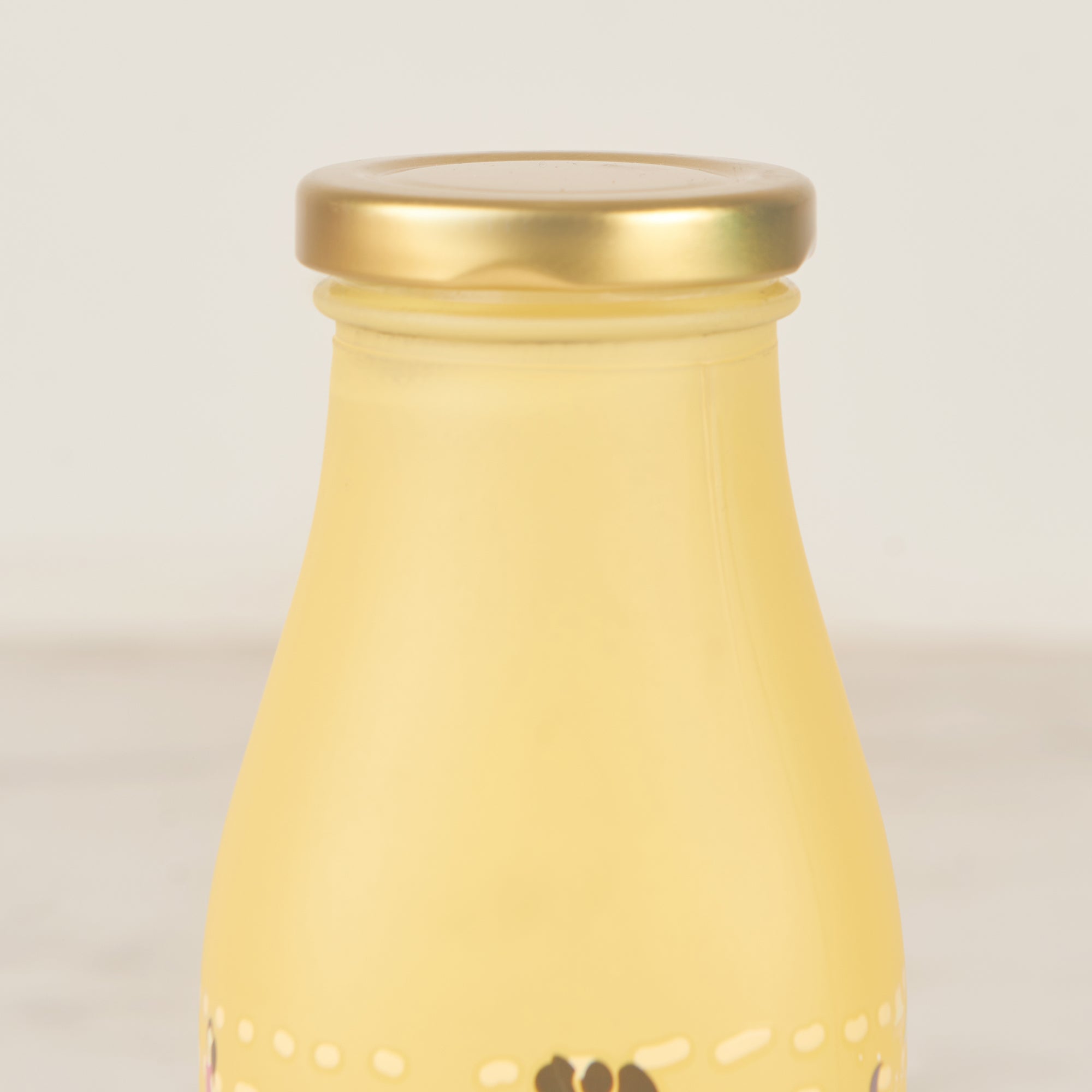 Good Life Glass Frosted Juice Bottle 550 Ml in Yellow Colour