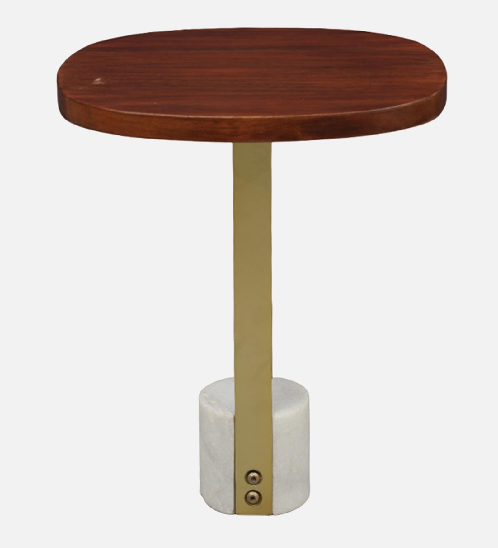 Celestia Marble Top Nest of Table in Walnut & White Colour