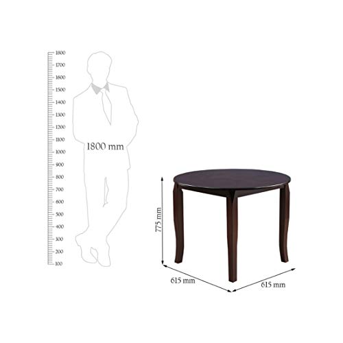 Cardiff Solidwood 4 Seater Round  Dining Set in Expresso Colour