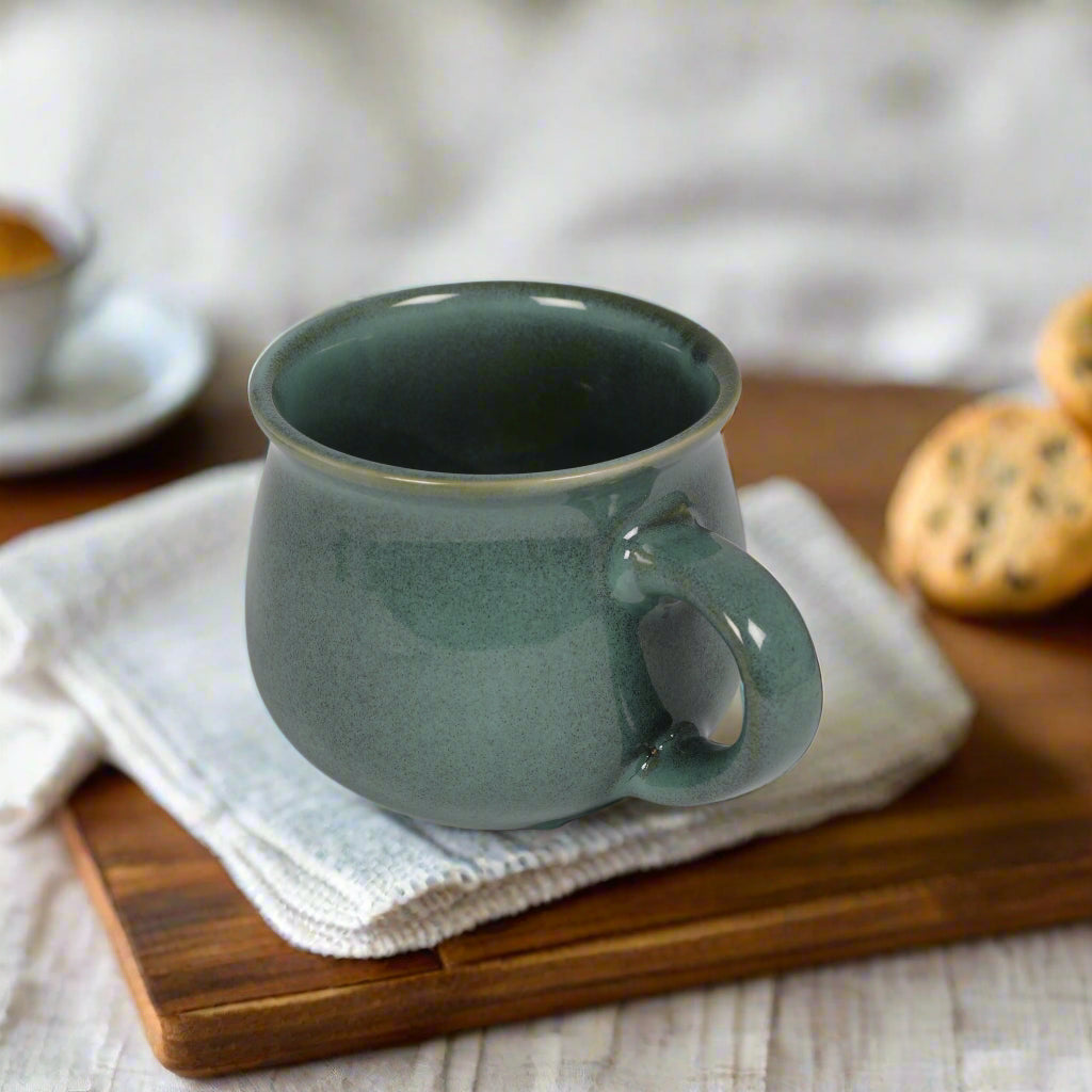 Living Essence Stoneware Mug Green 240ml Set of 2Pcs