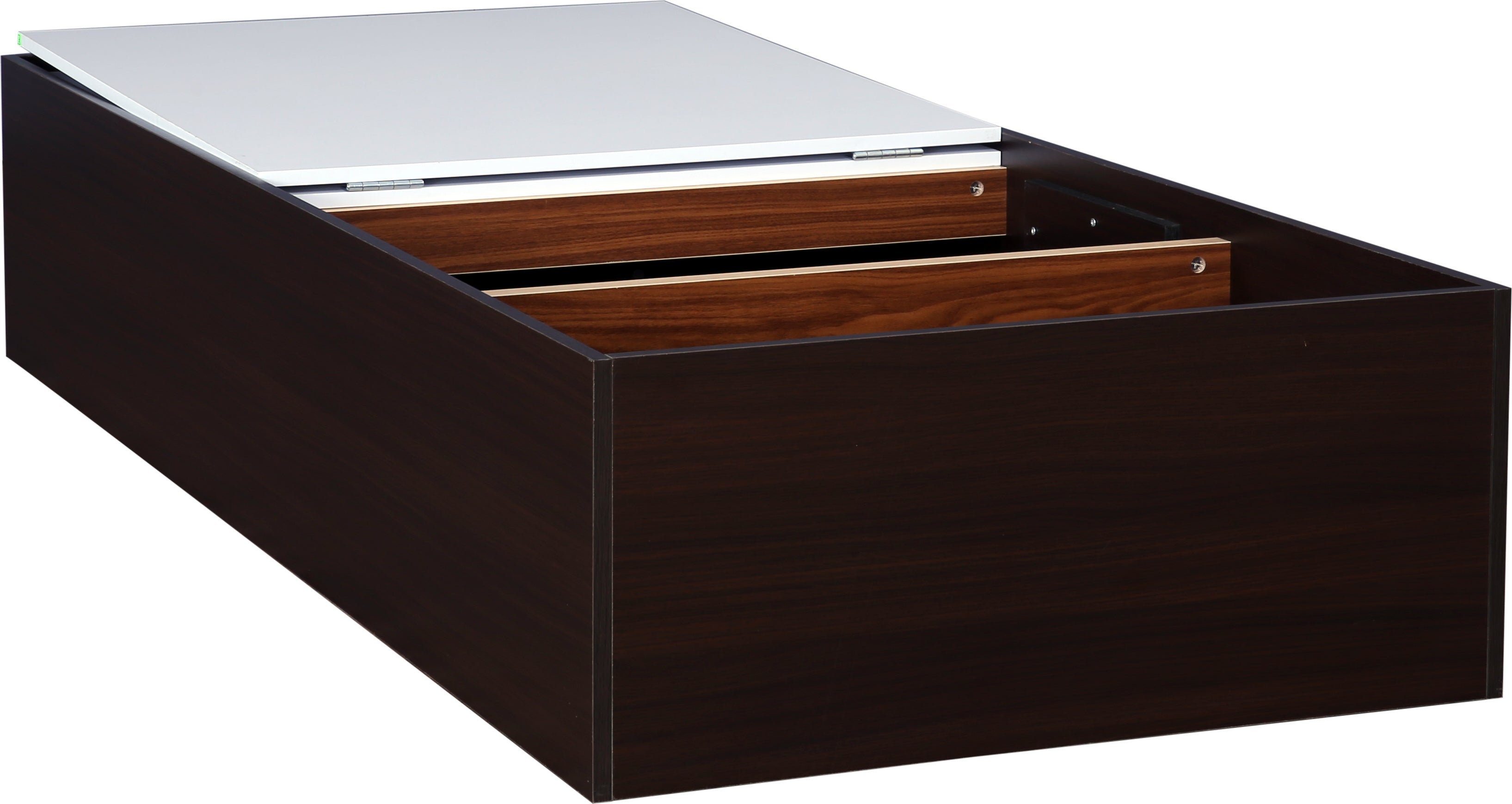Ria Single bed with Box storage in Walnut Colour