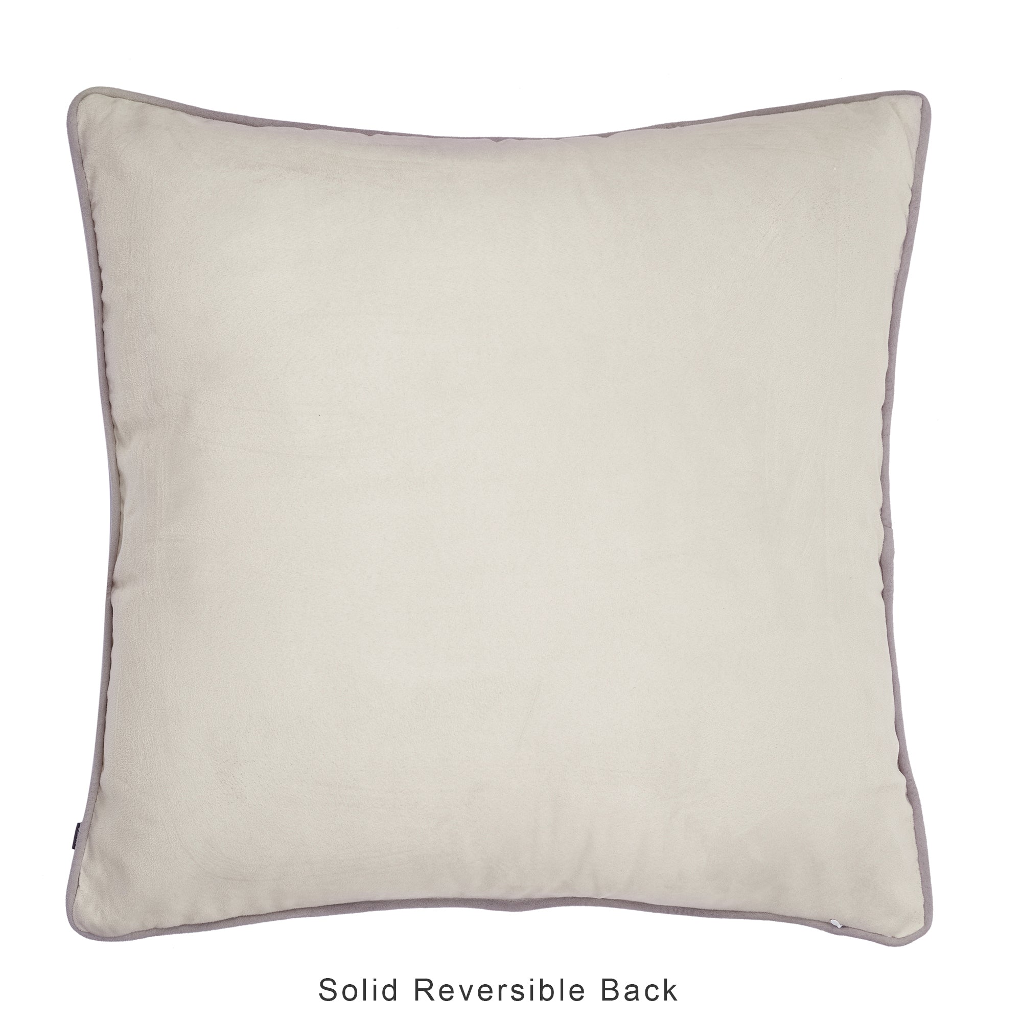 Nora Shades  Reversible Solid Cushion Cover 40X40 Cm in Grey Colour