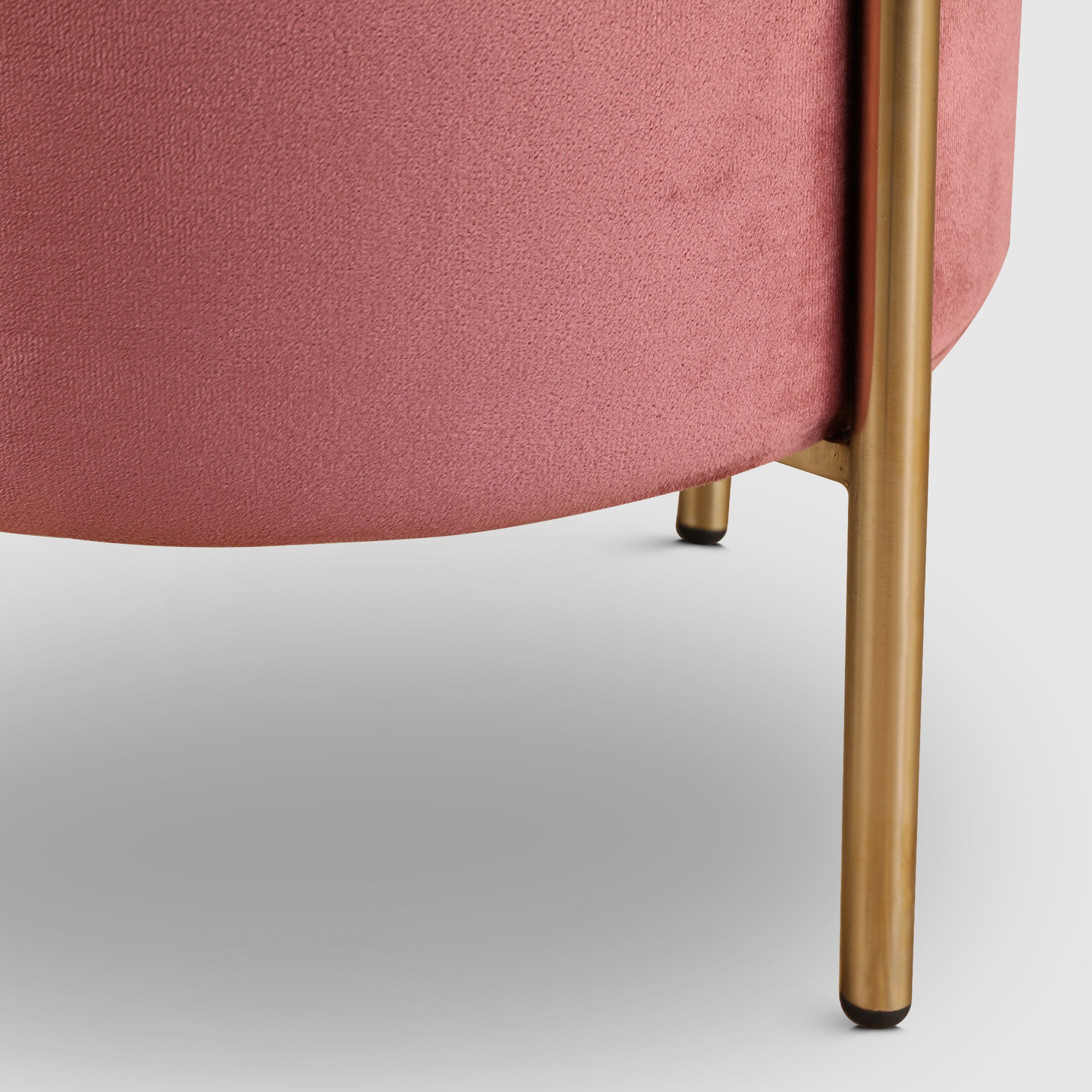 Elysia Fabric Ottomans in Blush Colour