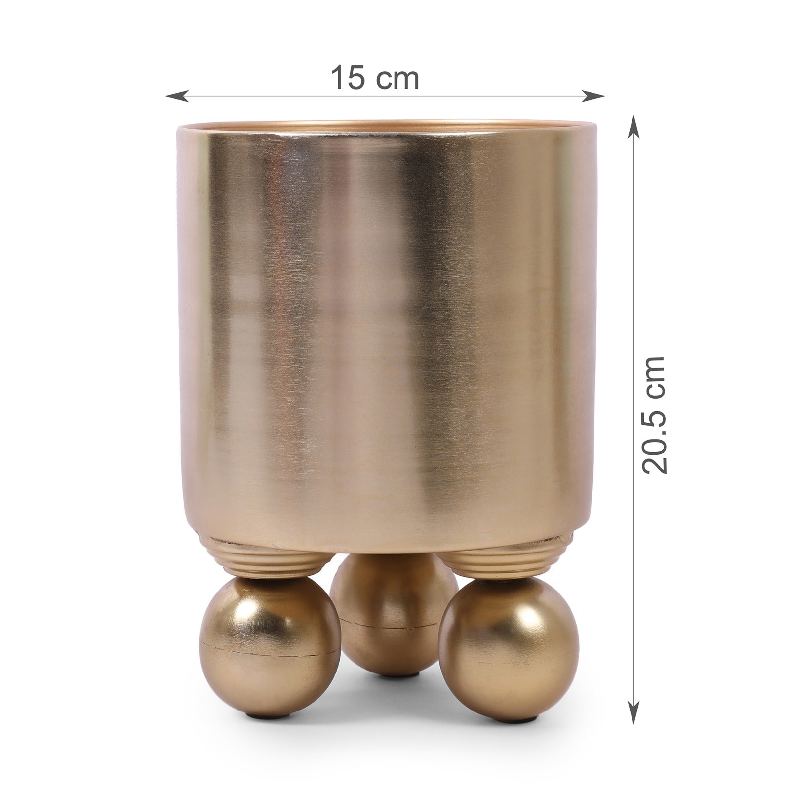 Cosmos Metal Planter 20 cm in Gold Colour