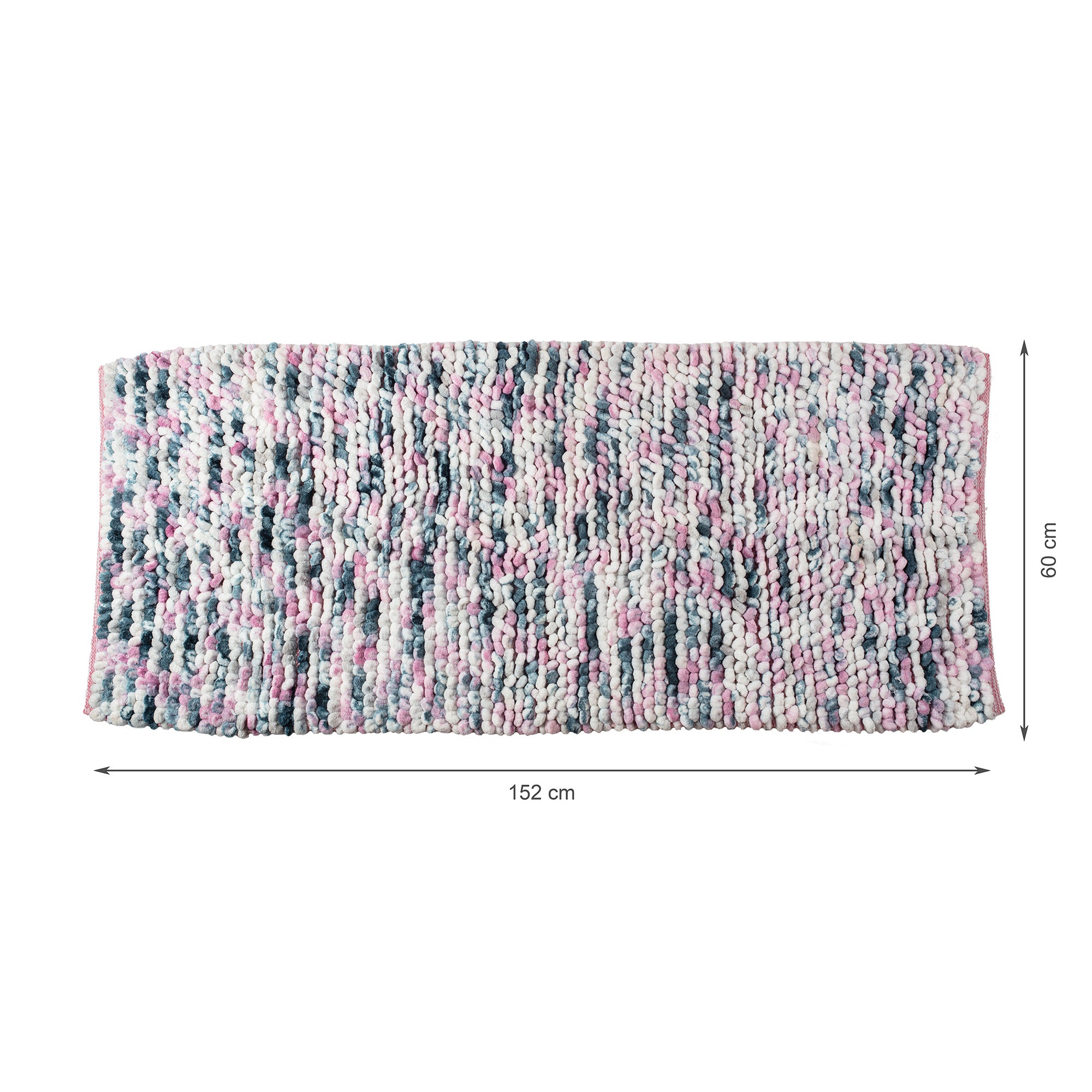 Emilia Micro Chenille Multipurpose Loop Runner 60x152 Cm in Blush Blue Colour