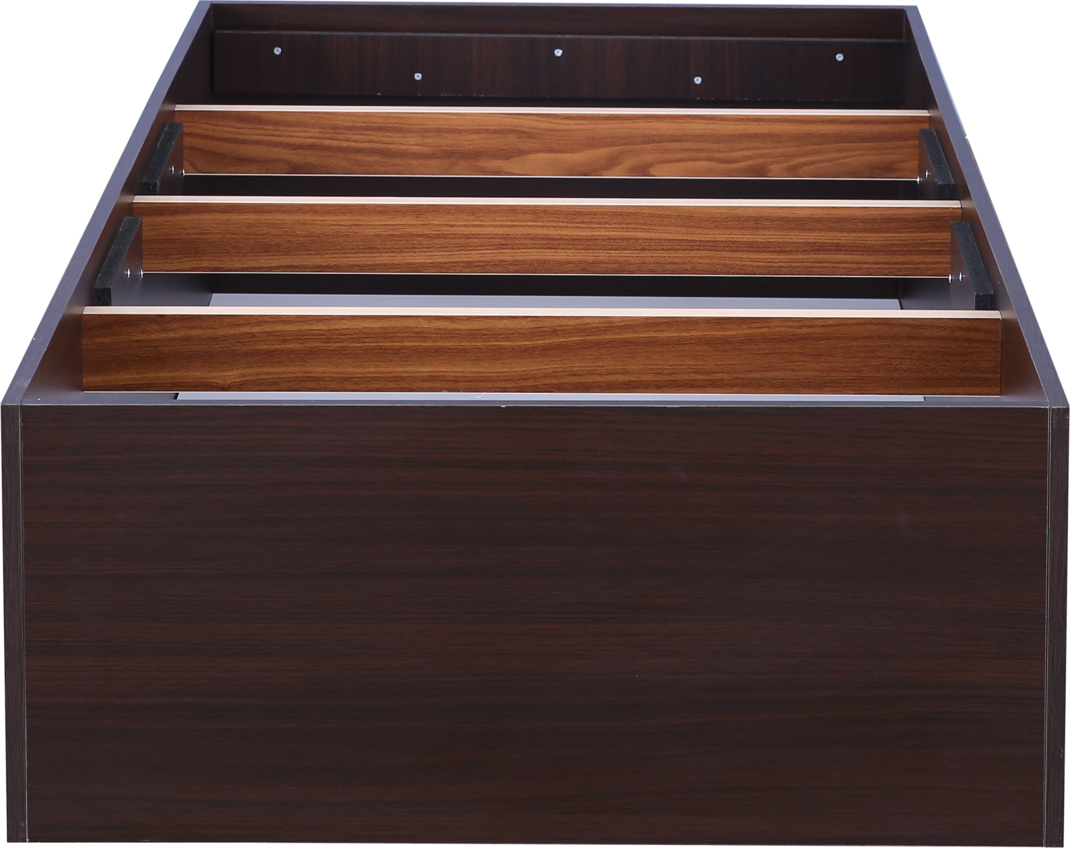 Ria Single bed with Box storage in Walnut Colour