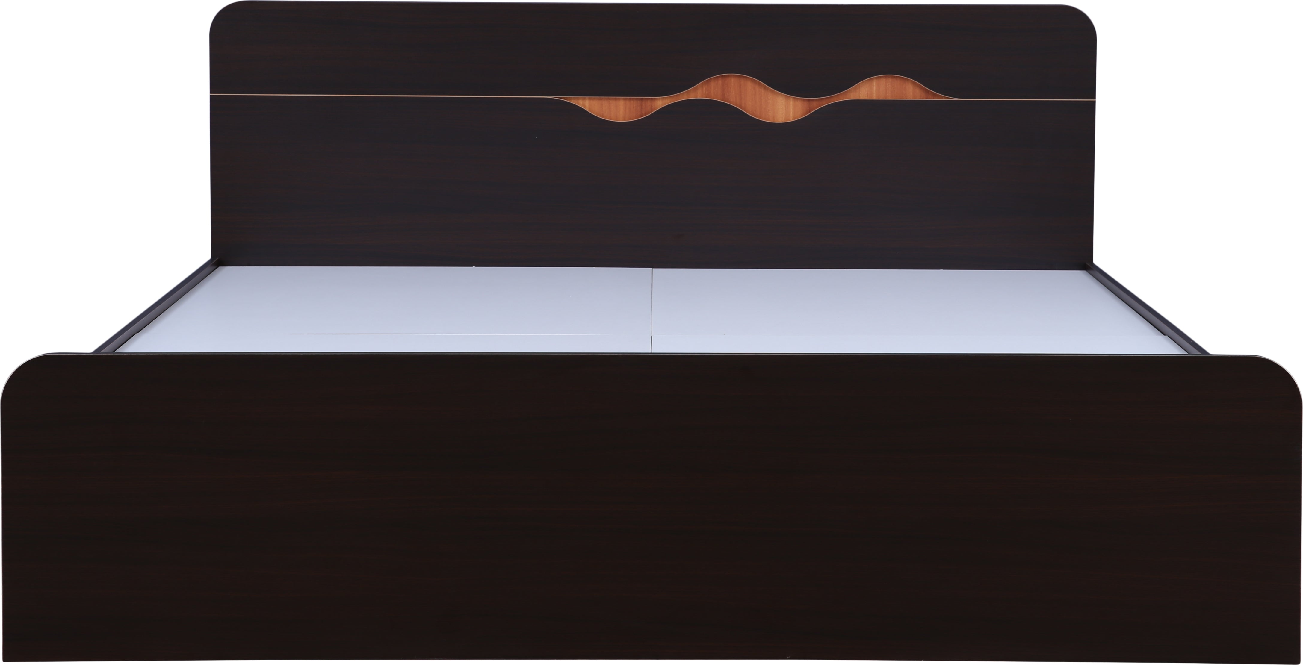 Swirl King Bed without storage in Dark Oak Colour