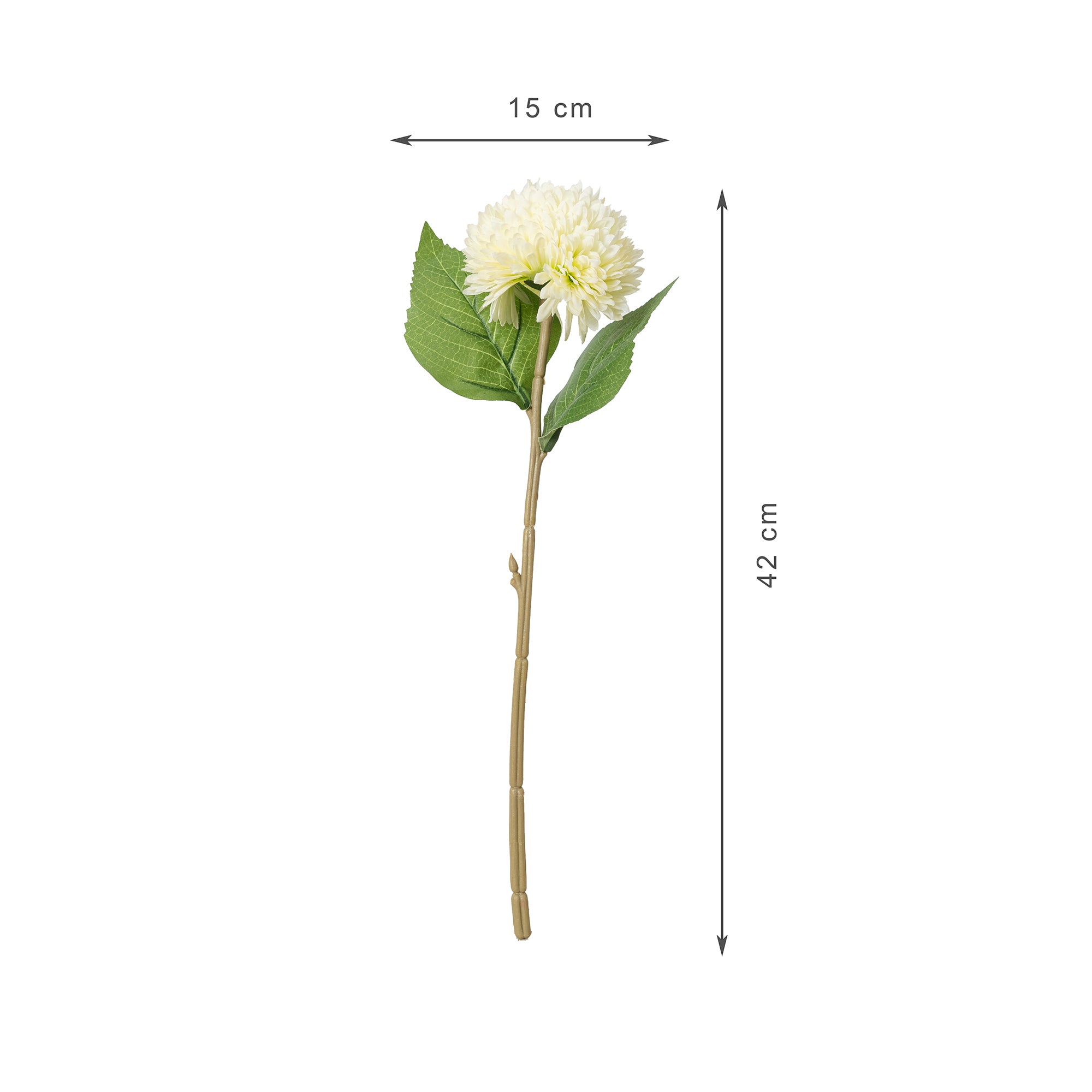 Elora  White Daisy Faux Flower 42 Cm in White Colour