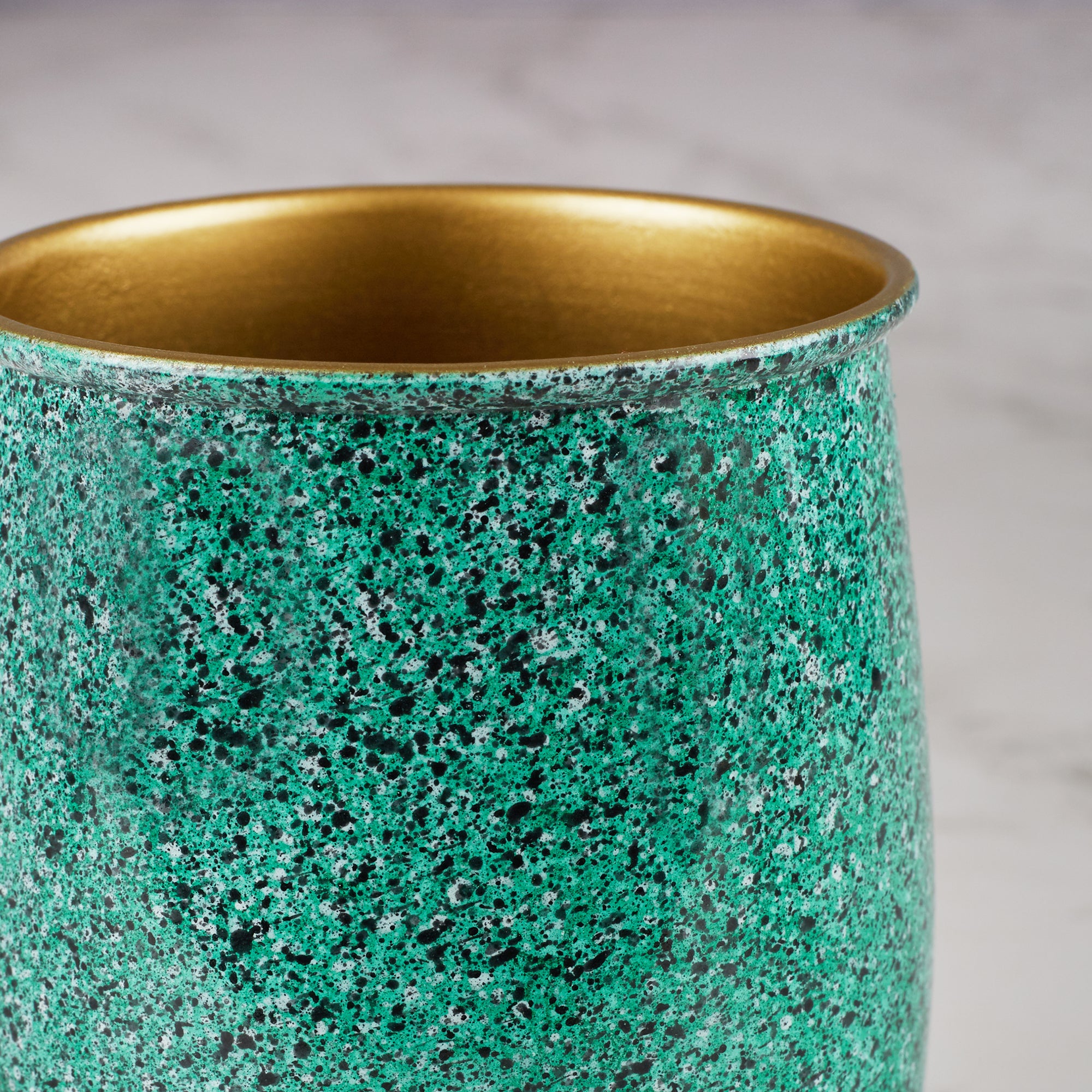 Nora Metal Sprinkle Finish Tumbler in Turq Colour
