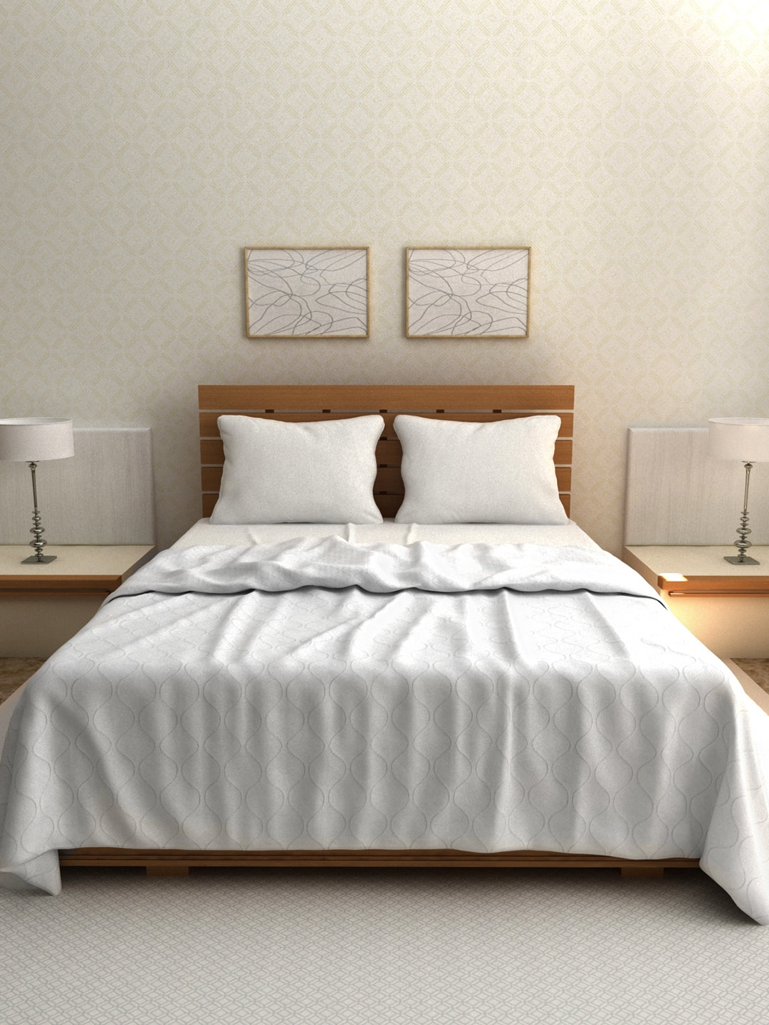 Amour Double Dohar 254X215 CM in Off White Colour