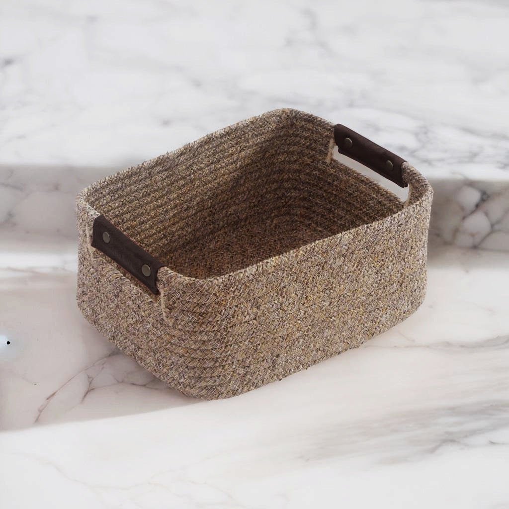 Kenso Polypropylene Organizer Basket Large in Beige Colour by Living Essence