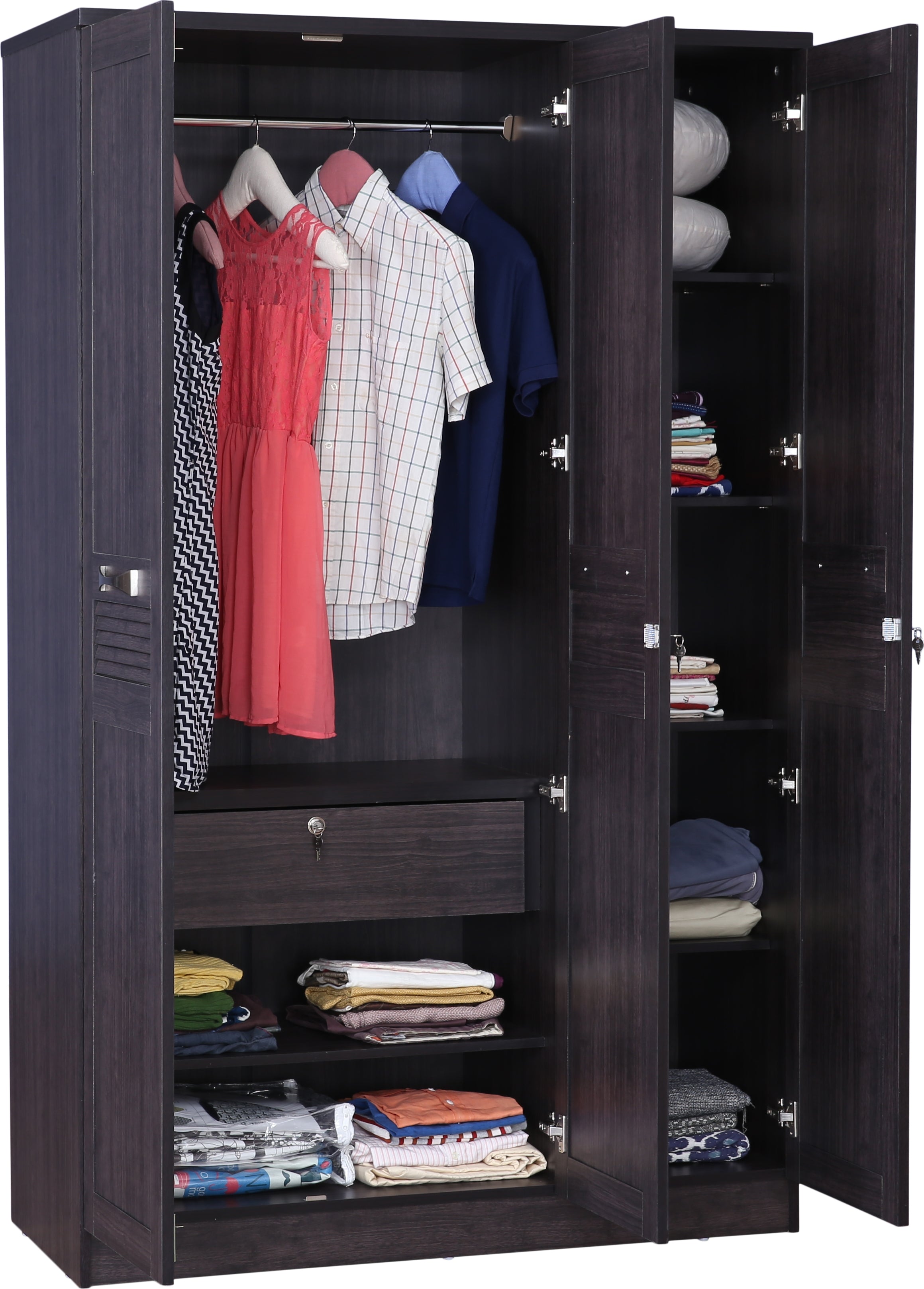 Bolton Three door Wardrobe in Wenge Colour