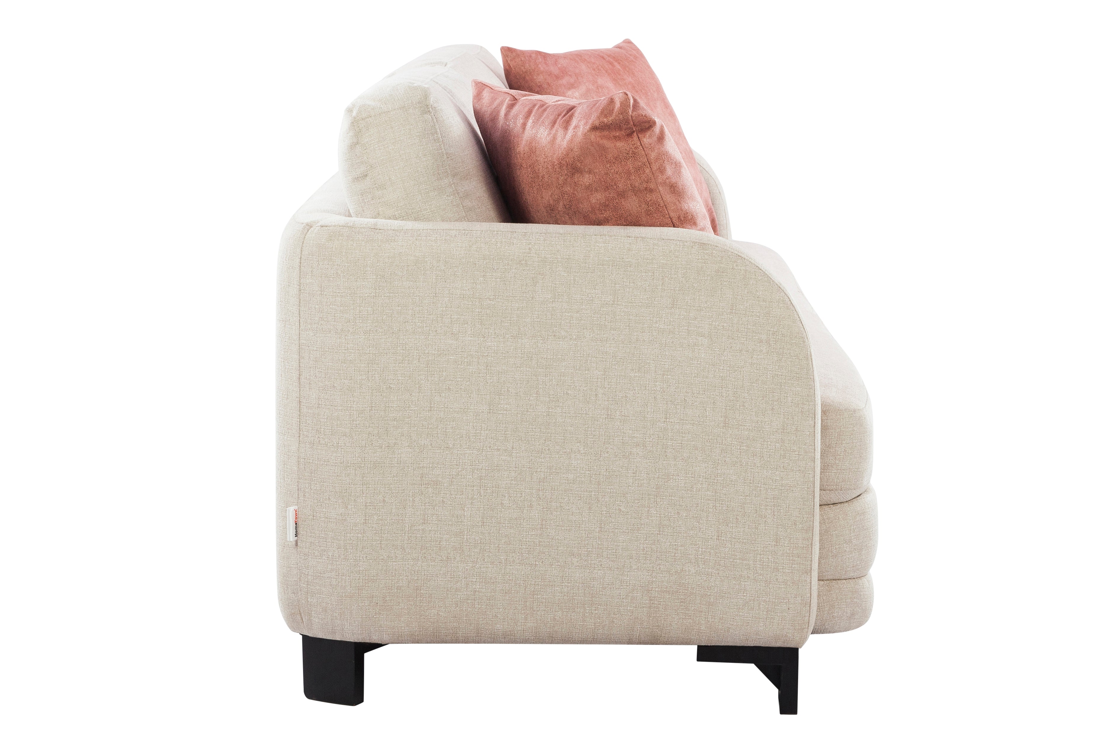 Grace Fabric Four Seater Sofa in Beige Colour