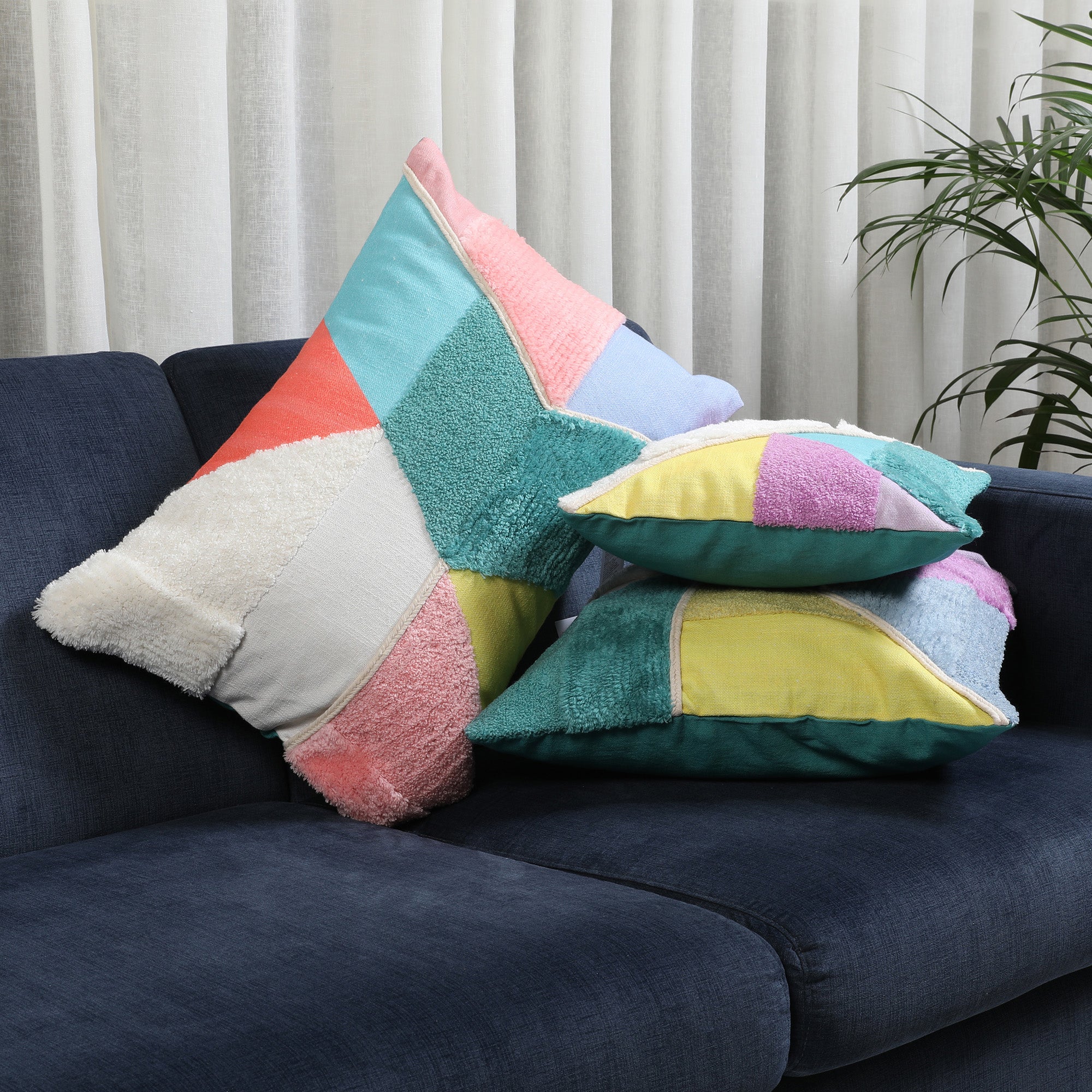 Pop Modern Cotton Cushion Cover 35x50 cm in Multi Colour