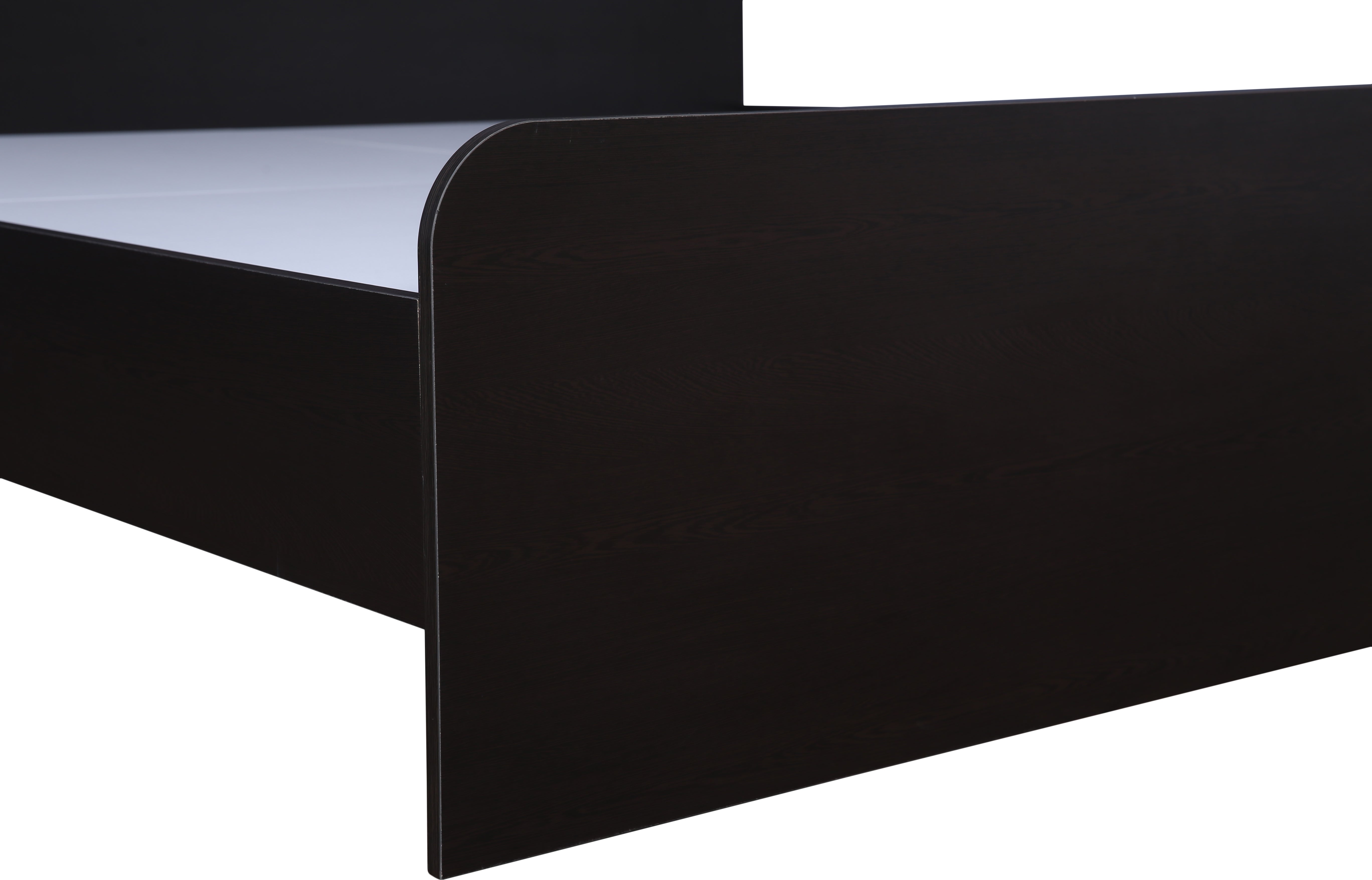 Swirl Queen bed without storage in Dark Oak Colour