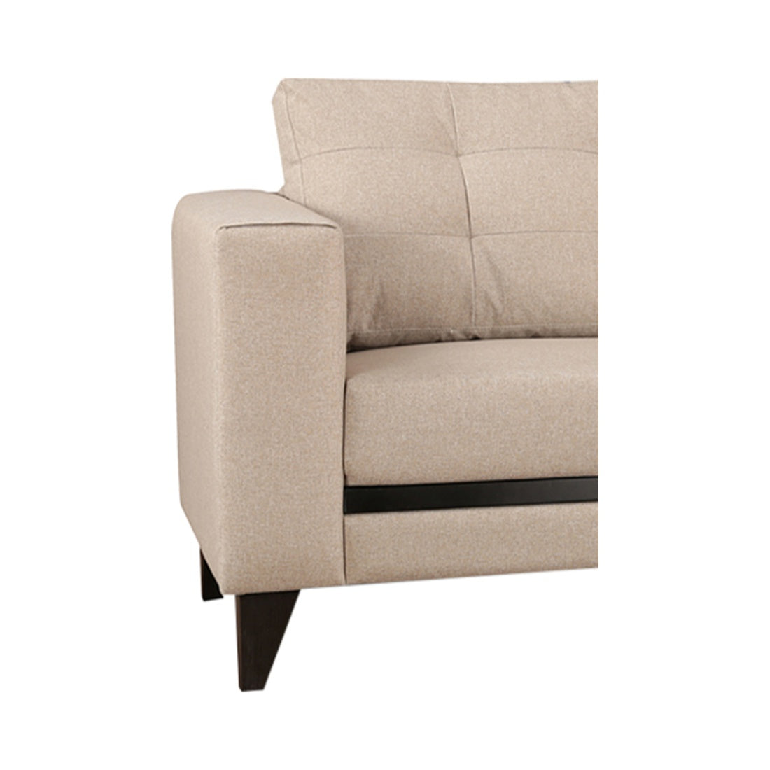 Garcia Fabric Three Seater Sofa in Beige Colour