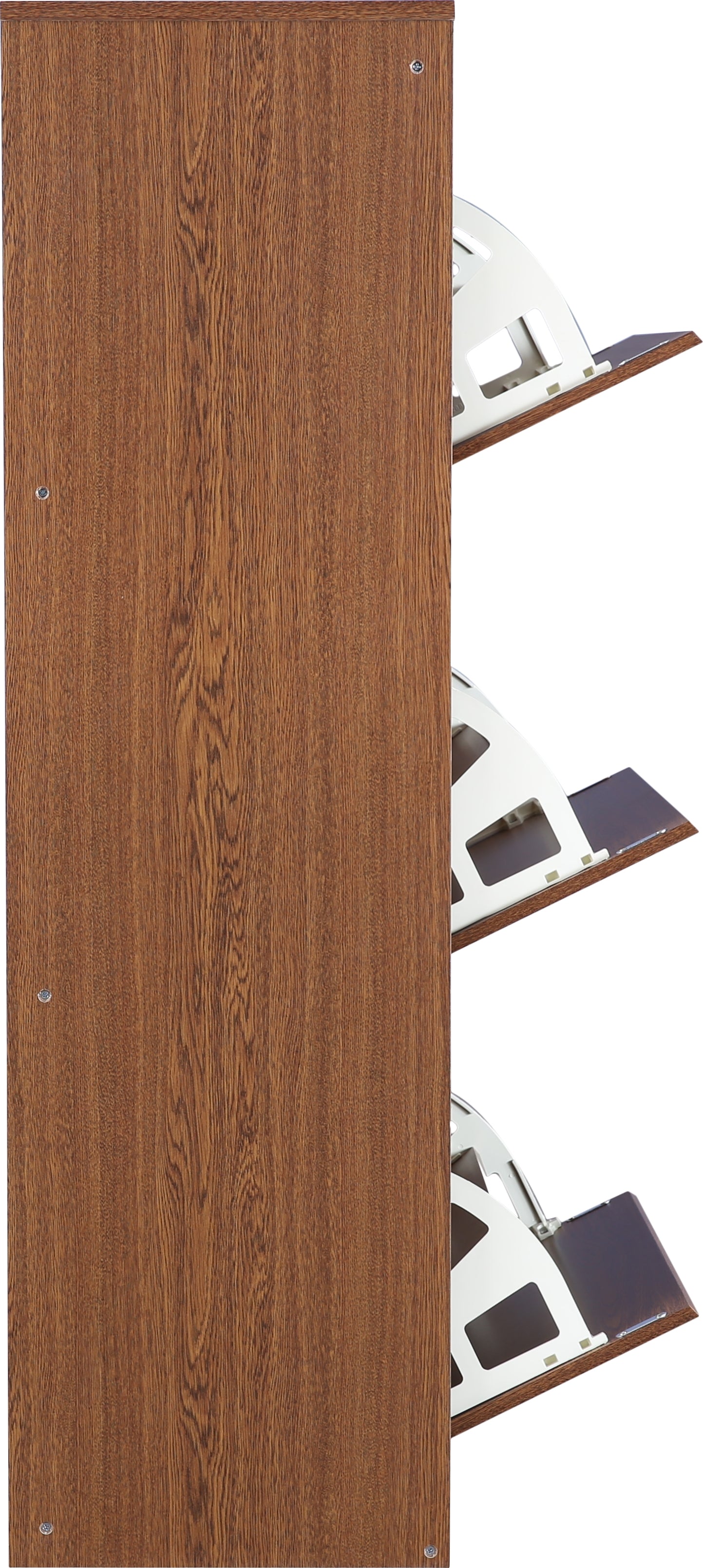 Alder Engineered Wood 3 tier Shoe Rack + Cabinet in Oak Colour