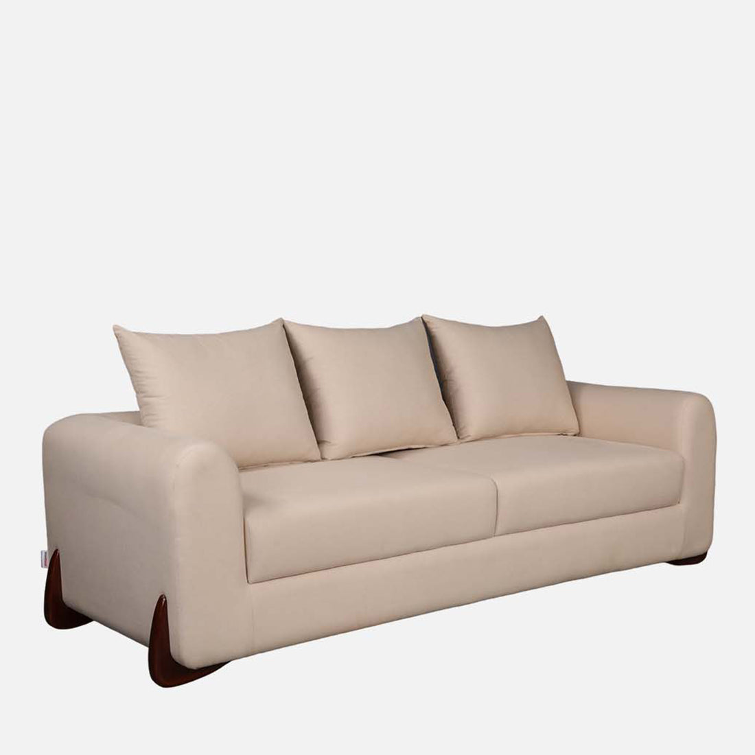 Bodhi Fabric Three Seater Sofa in Beige Colour