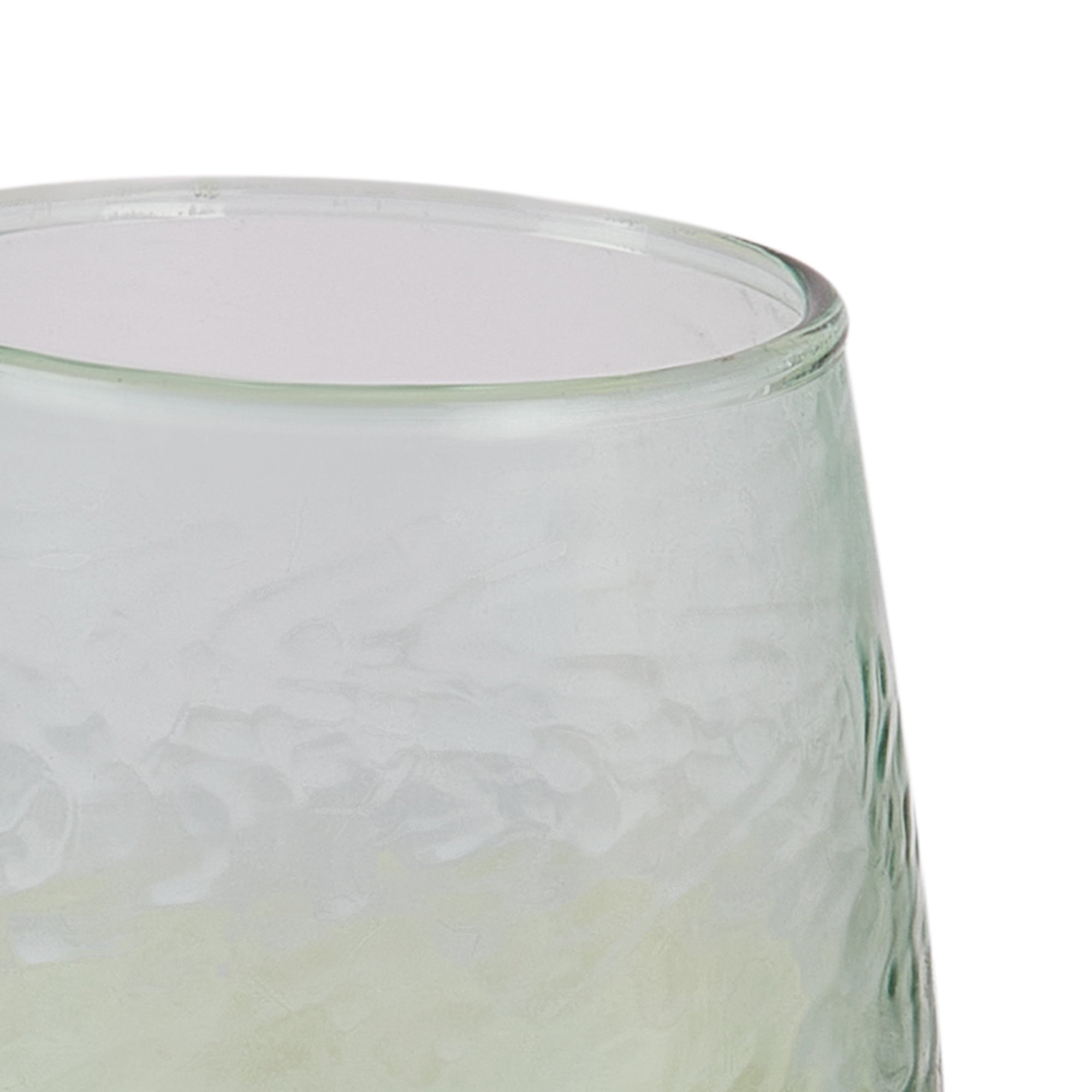 Ikigai Hammered Juice Glass Set of 4 in Green Colour