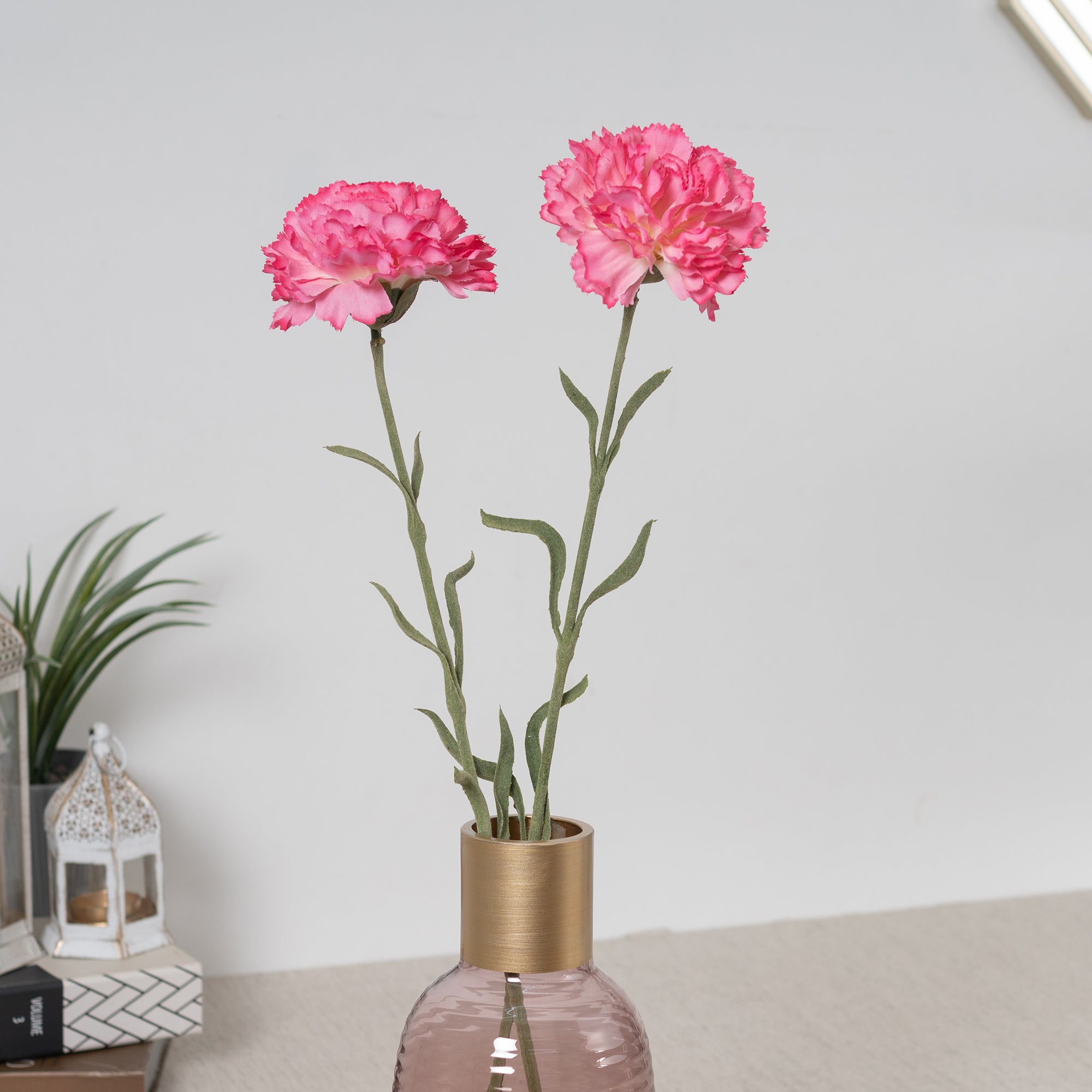 Elora  Pink Carnation Faux Flower 62 Cm in Pink Colour