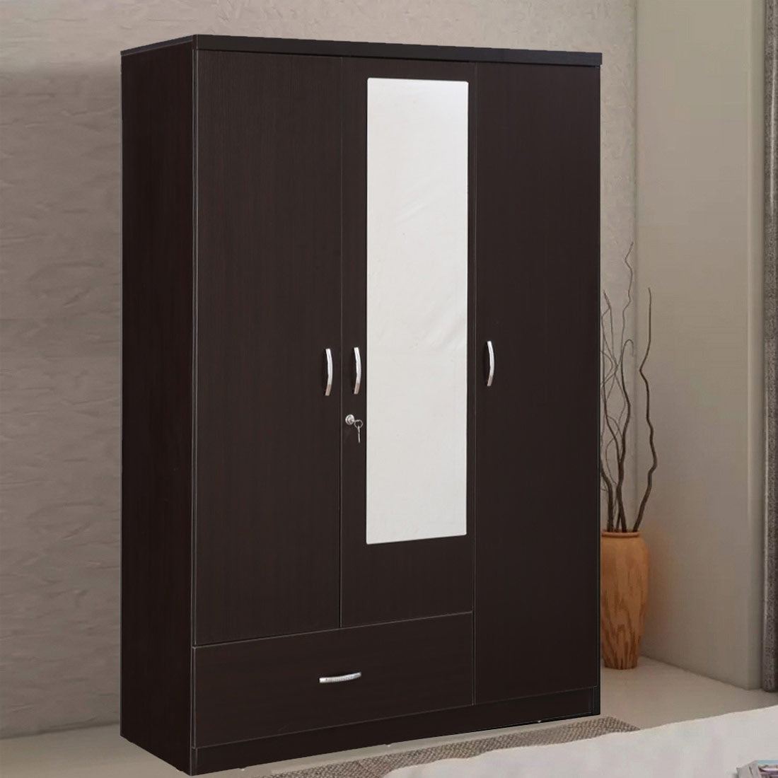 Utsav 3 door wardrobe in Wenge Colour
