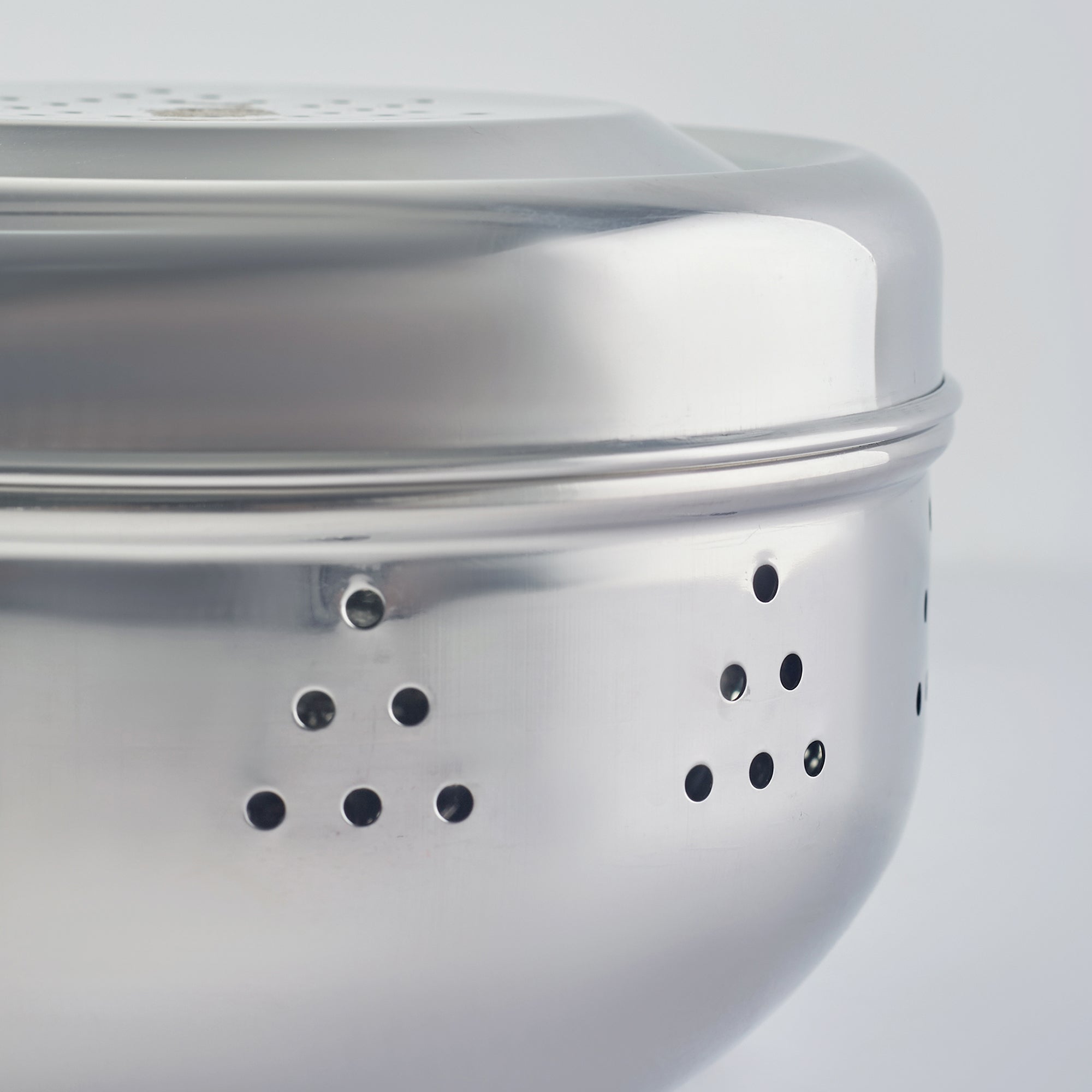 Glisto Stainless Steel Flat Canister/Puri Dabba/ Sprout Maker/Herb Container Set of 2 with Air Ventilation in Silver Colour