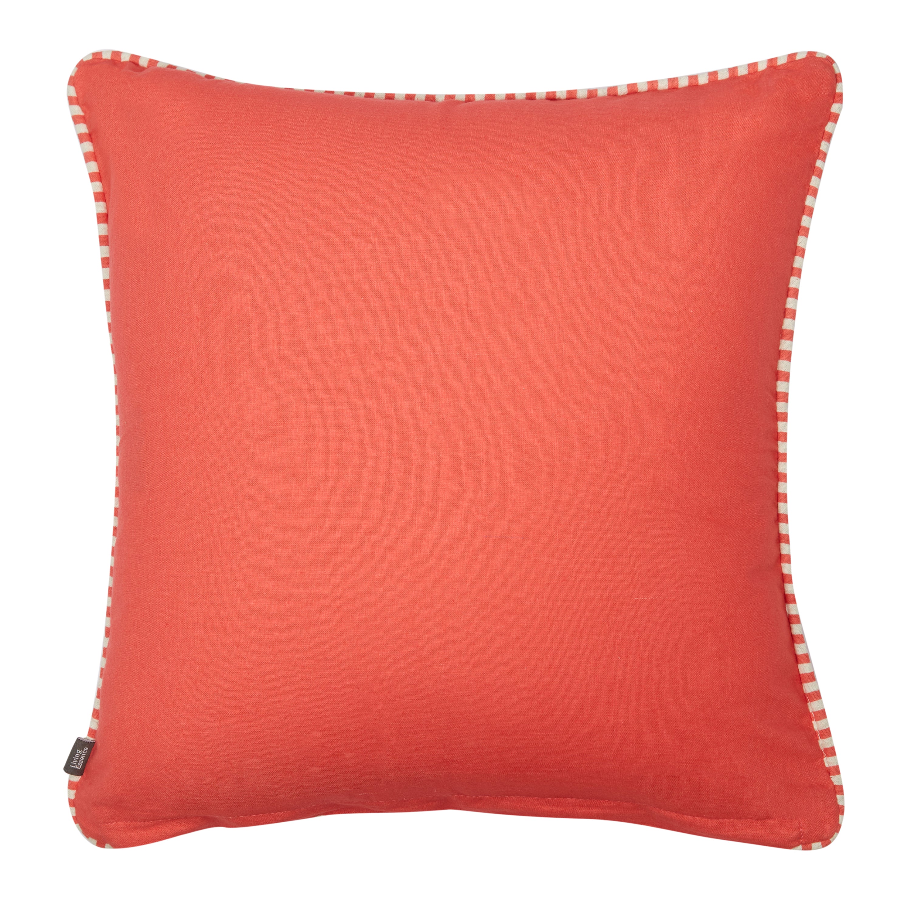 Indian Botanical Cotton Cushion Cover 40x40 cm in Multi Pink Colour