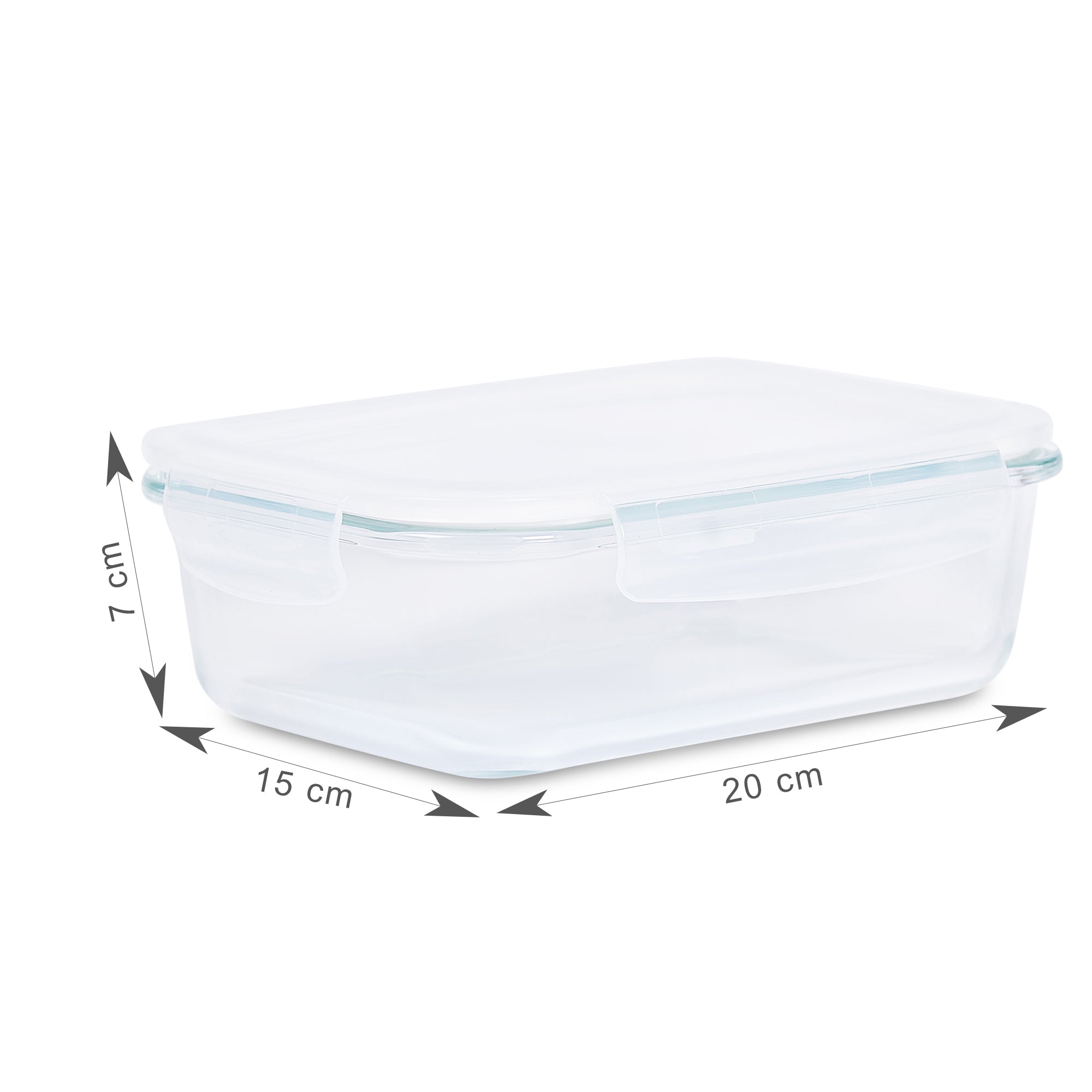Fiesta Borosilicate Glass Clip Lock Container Set of 3 in Clear Colour