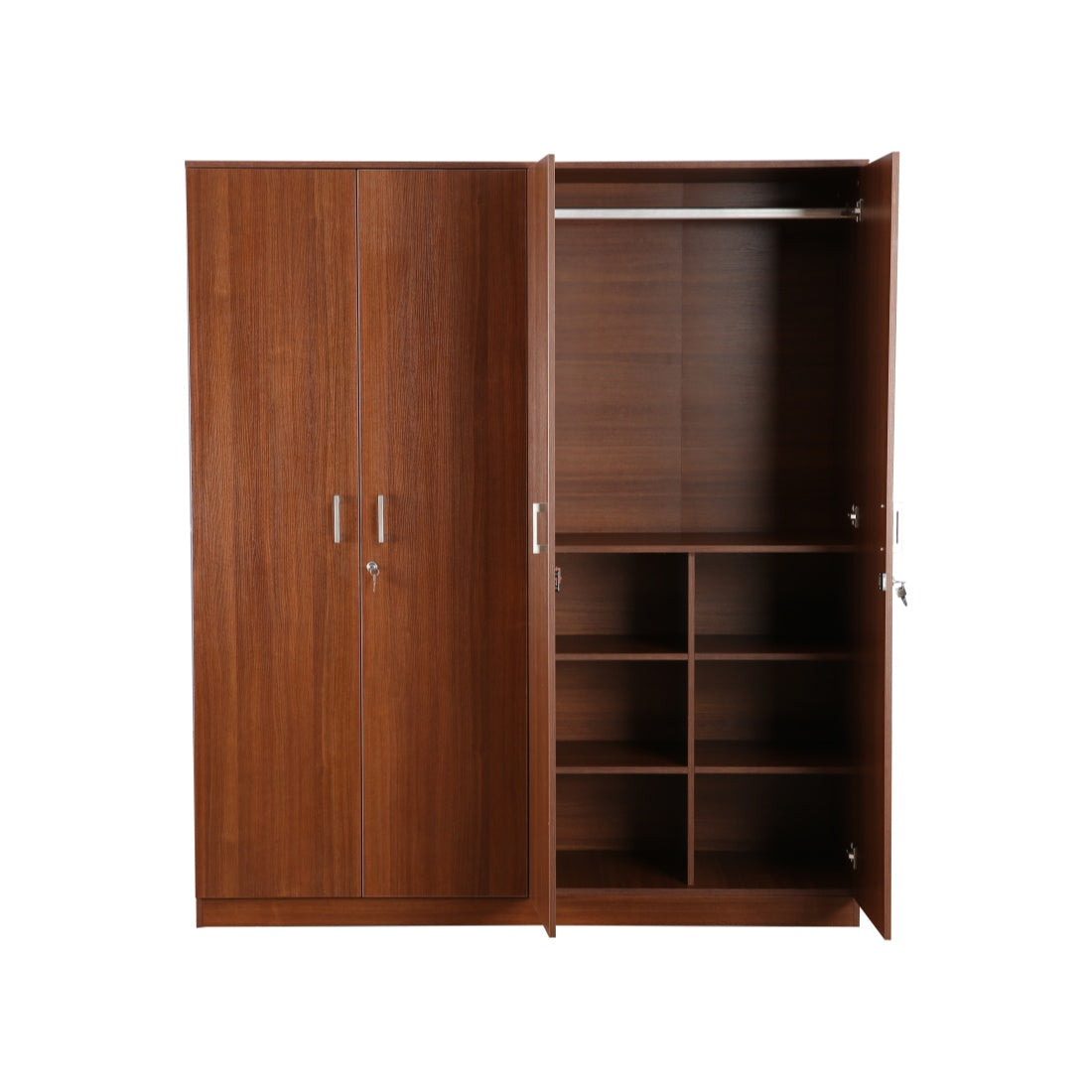 Premier 4 door wardrobe in Walnut Colour