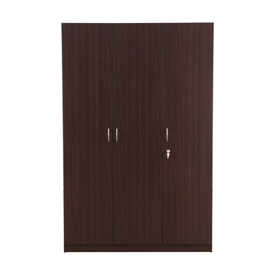 Willy Engineered Wood 3 door wardrobe in Walnut Colour