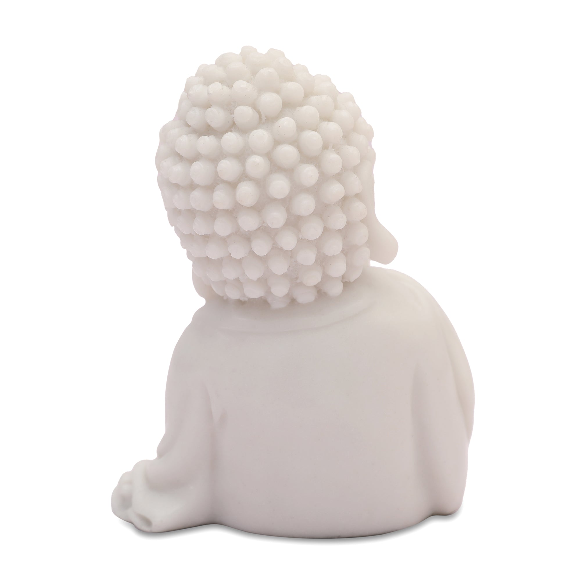 NAQSH SET OF 3PIECE MONK, POLYRESIN HAND FINISHED FIGURINE WHITE BY LIVNG ESSENCE