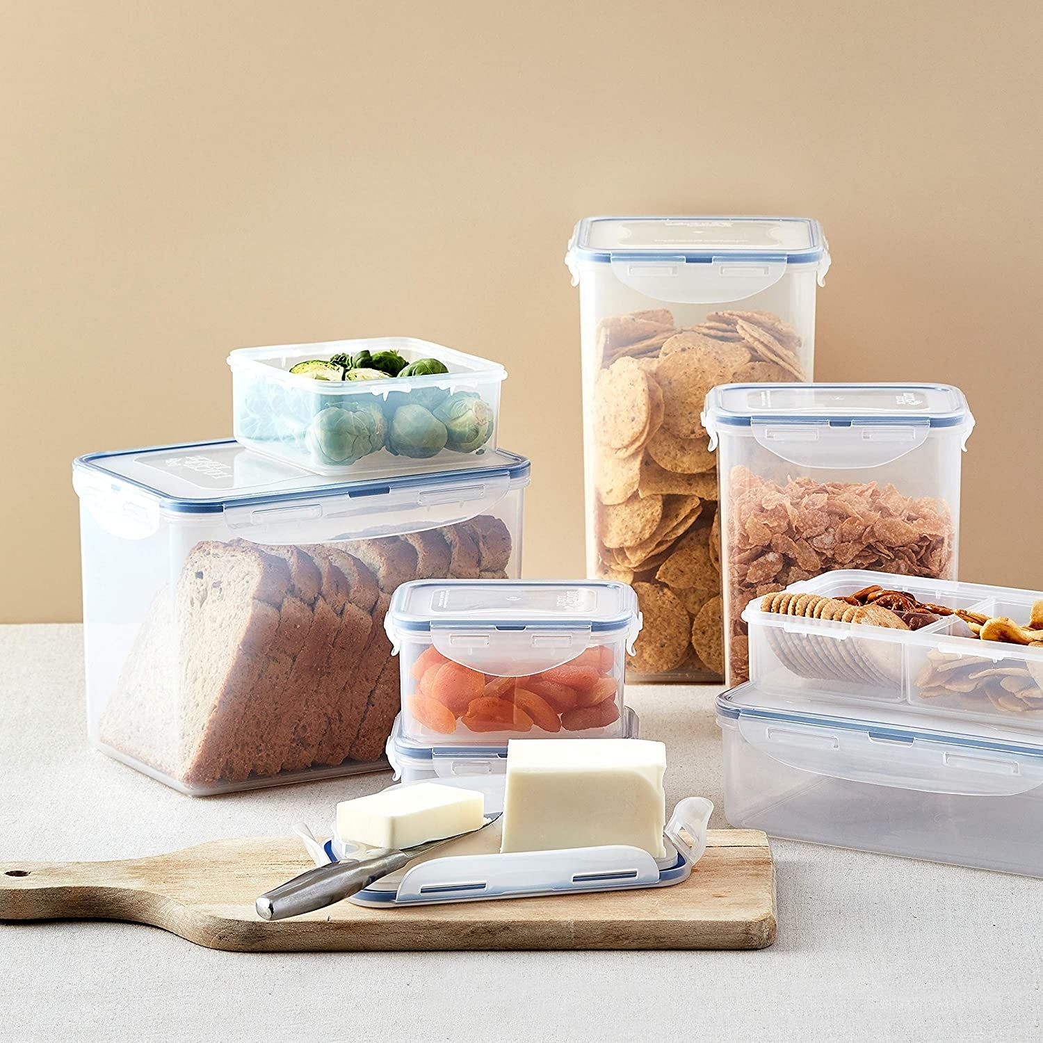 Modular BPA Free Airtight Plastic Square Container 600 ml in Transparent Colour