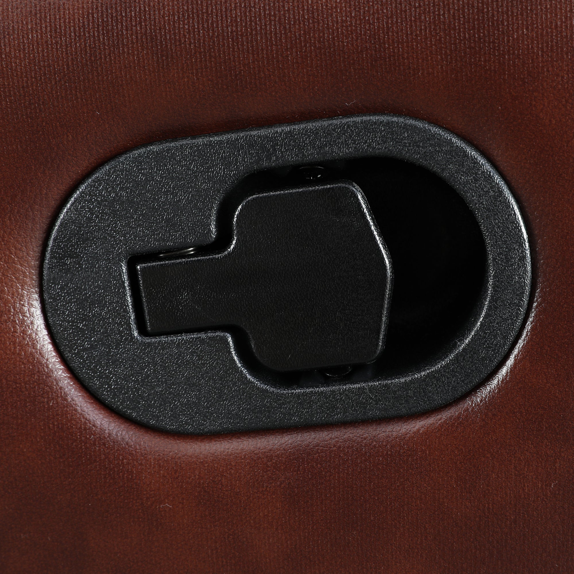 Charles Half Leather Single Seater Rocker Recliner in Brown Colour
