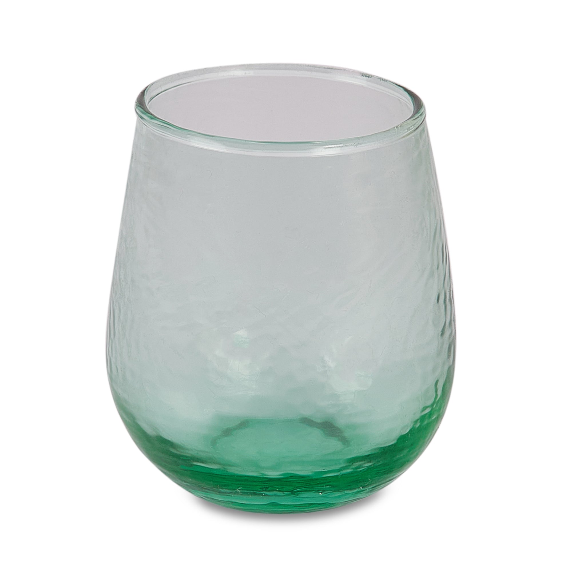 Ikigai Hammered Juice Glass Set of 4 in Green Colour